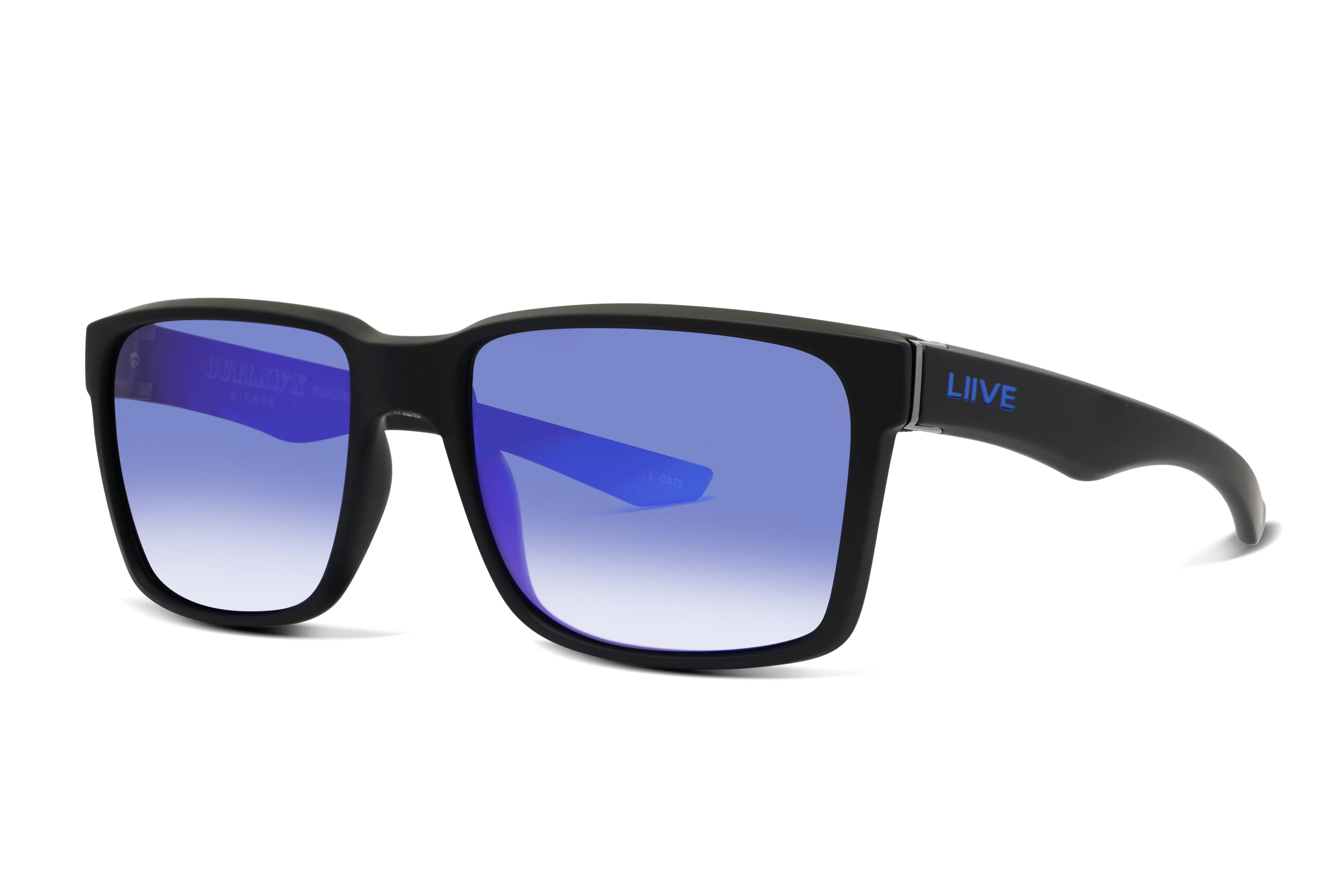 Outlaw - Mirror Polarised Matt Xtal Black sold by Liive Eyewear