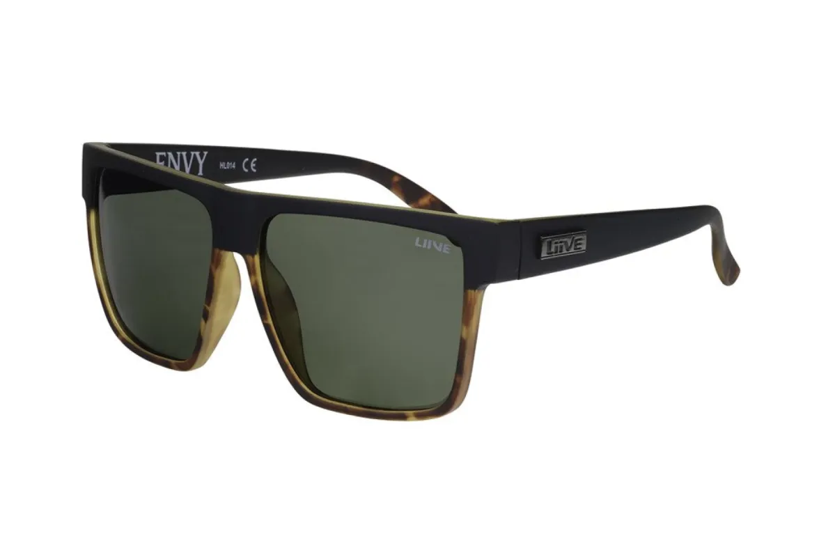 Envy - Polarised Matt Black Tort sold by Liive Eyewear