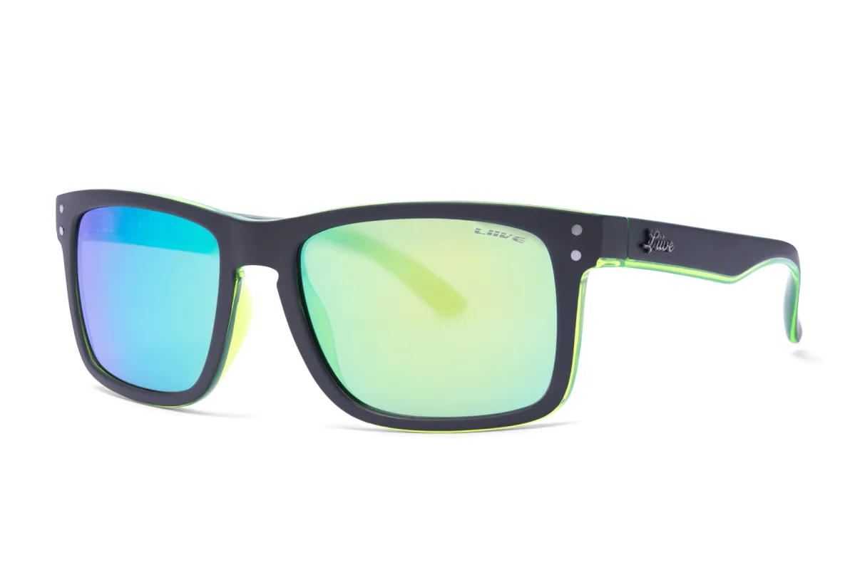 Cheap Thrill - Mirror Matt Black Lime sold by Liive Eyewear