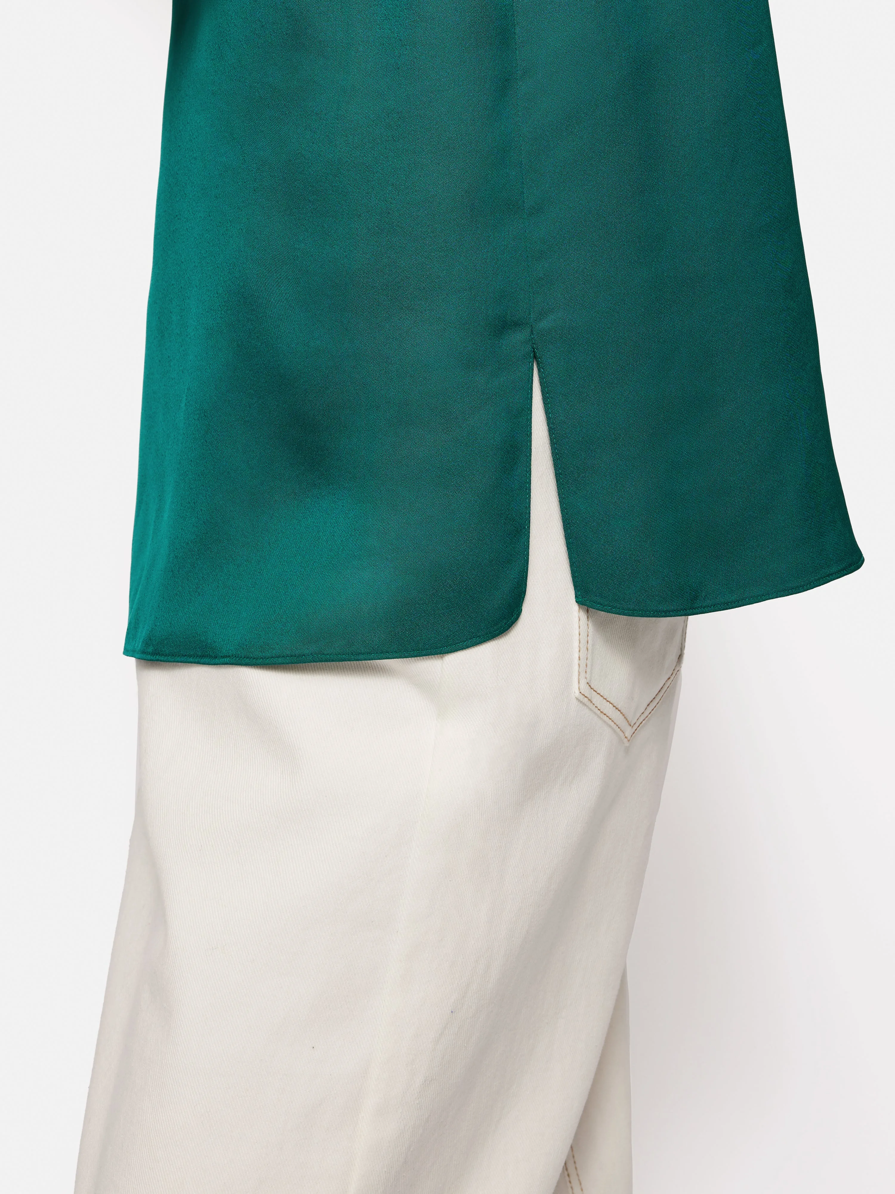 Satin Sleeveless Top | Green sold by Jigsaw product image thumbnail 2