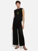 Linear Pointelle Trouser | Black sold by Jigsaw