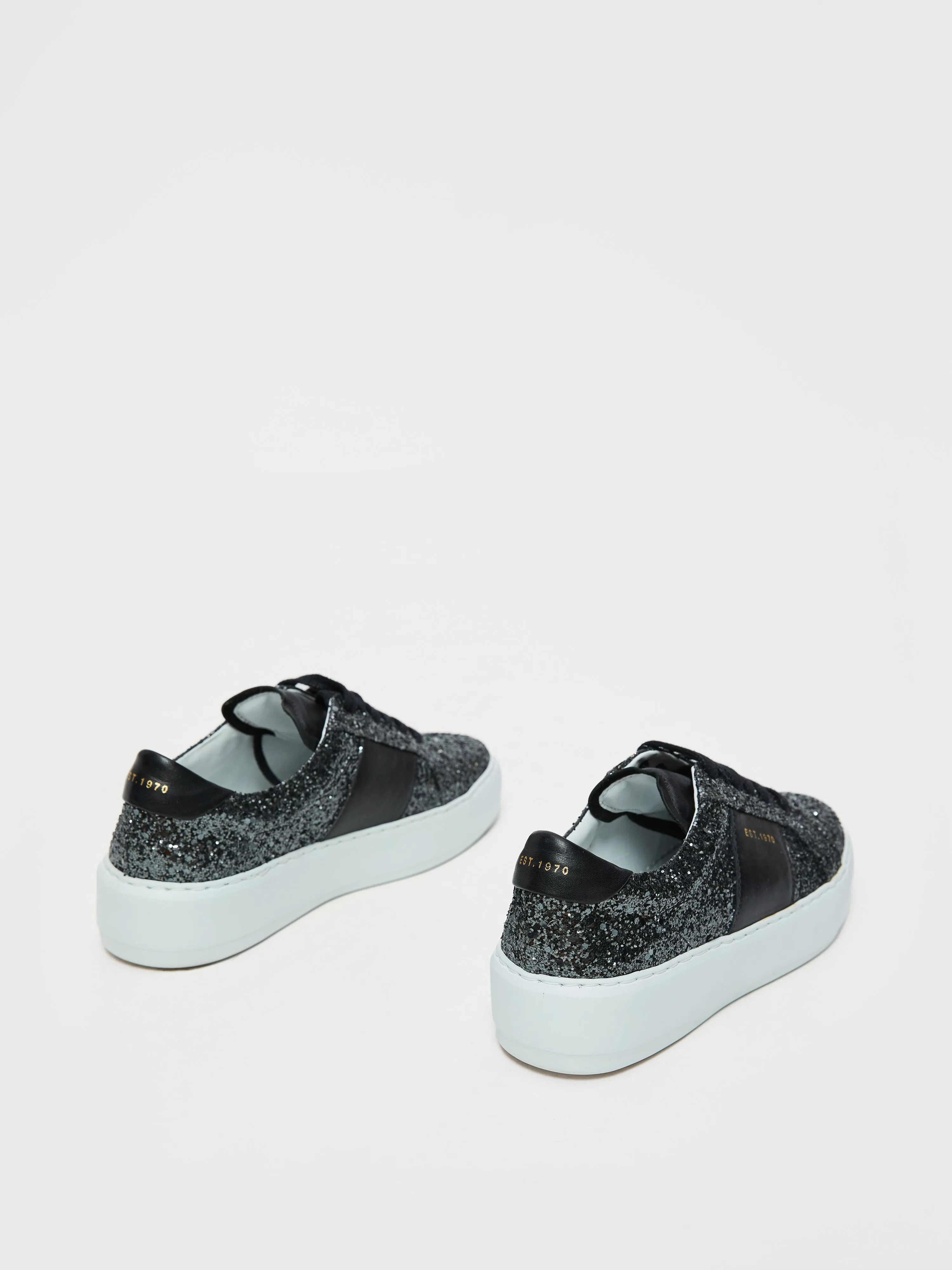 Riva Glitter Trainer | Black sold by Jigsaw product image thumbnail 3