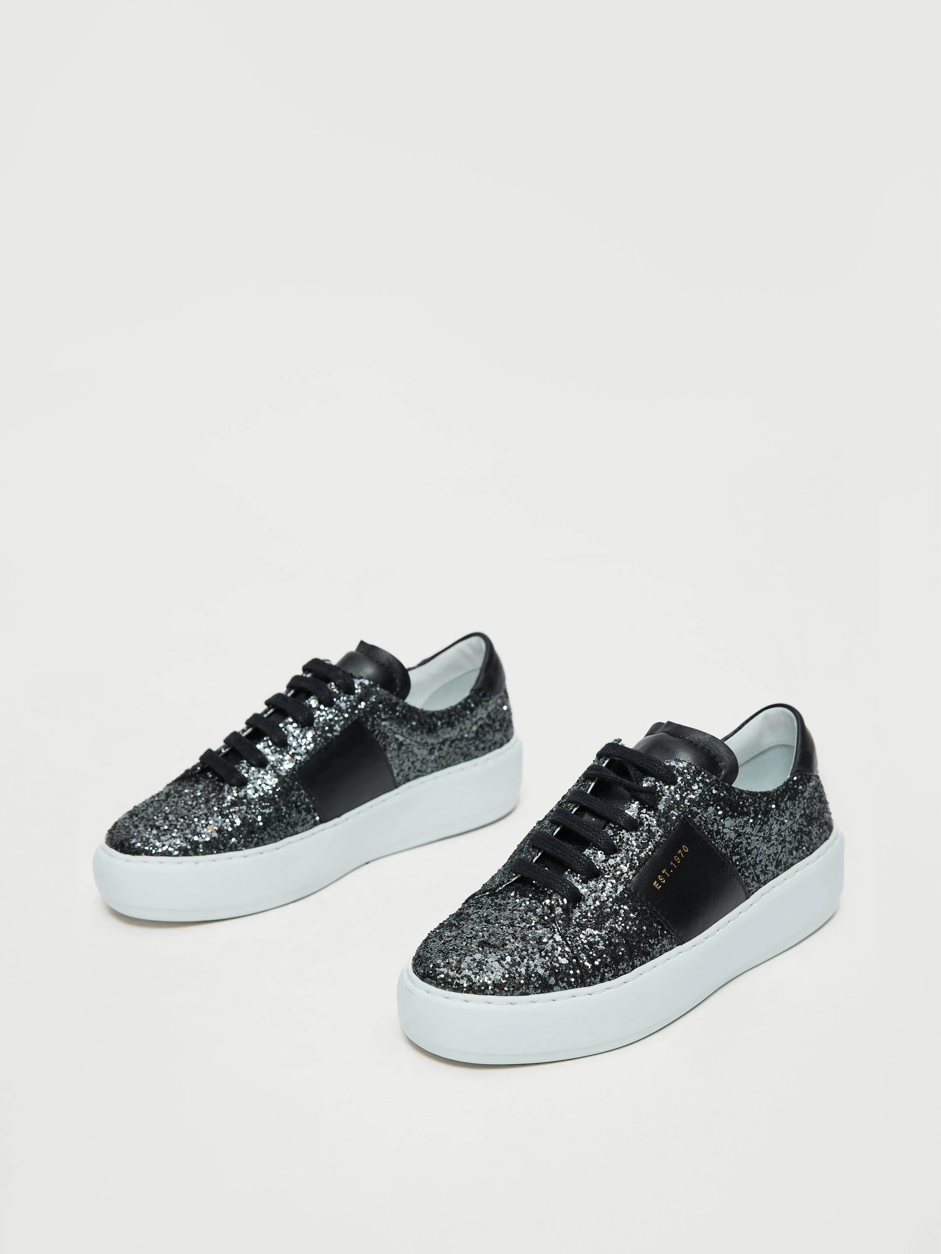 Riva Glitter Trainer | Black sold by Jigsaw product image thumbnail 4