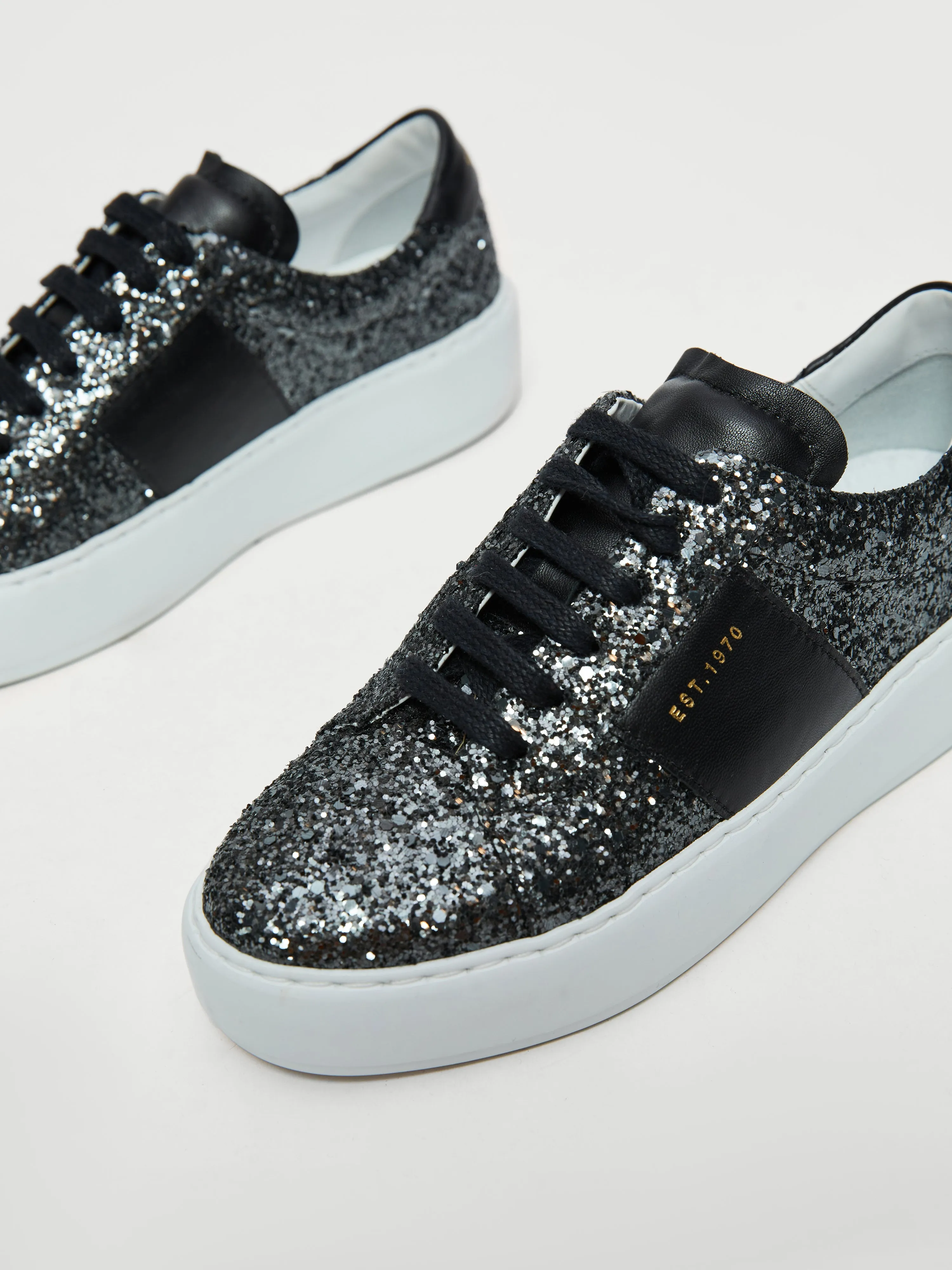 Riva Glitter Trainer | Black sold by Jigsaw product image thumbnail 2