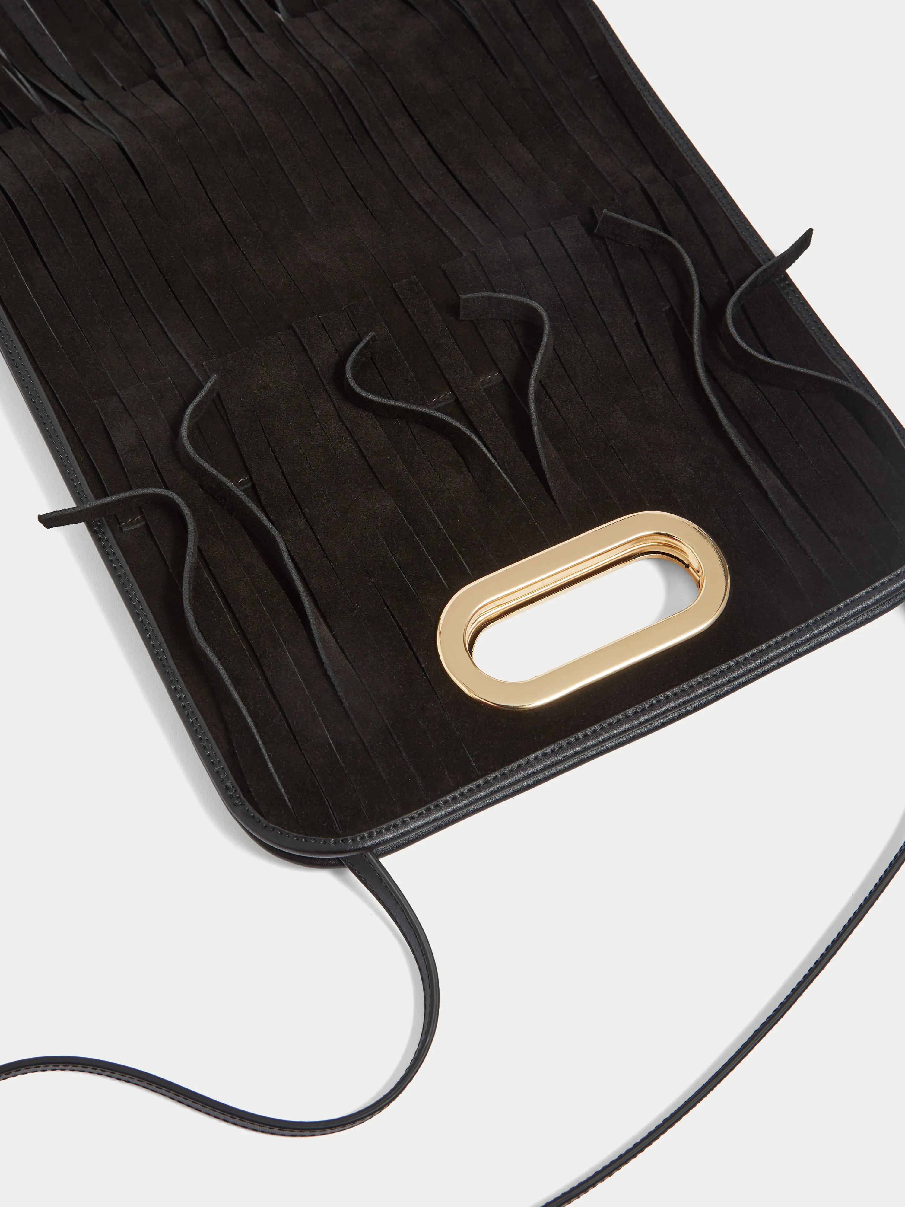 Luna Suede Fringe Bag | Black sold by Jigsaw product image thumbnail 4