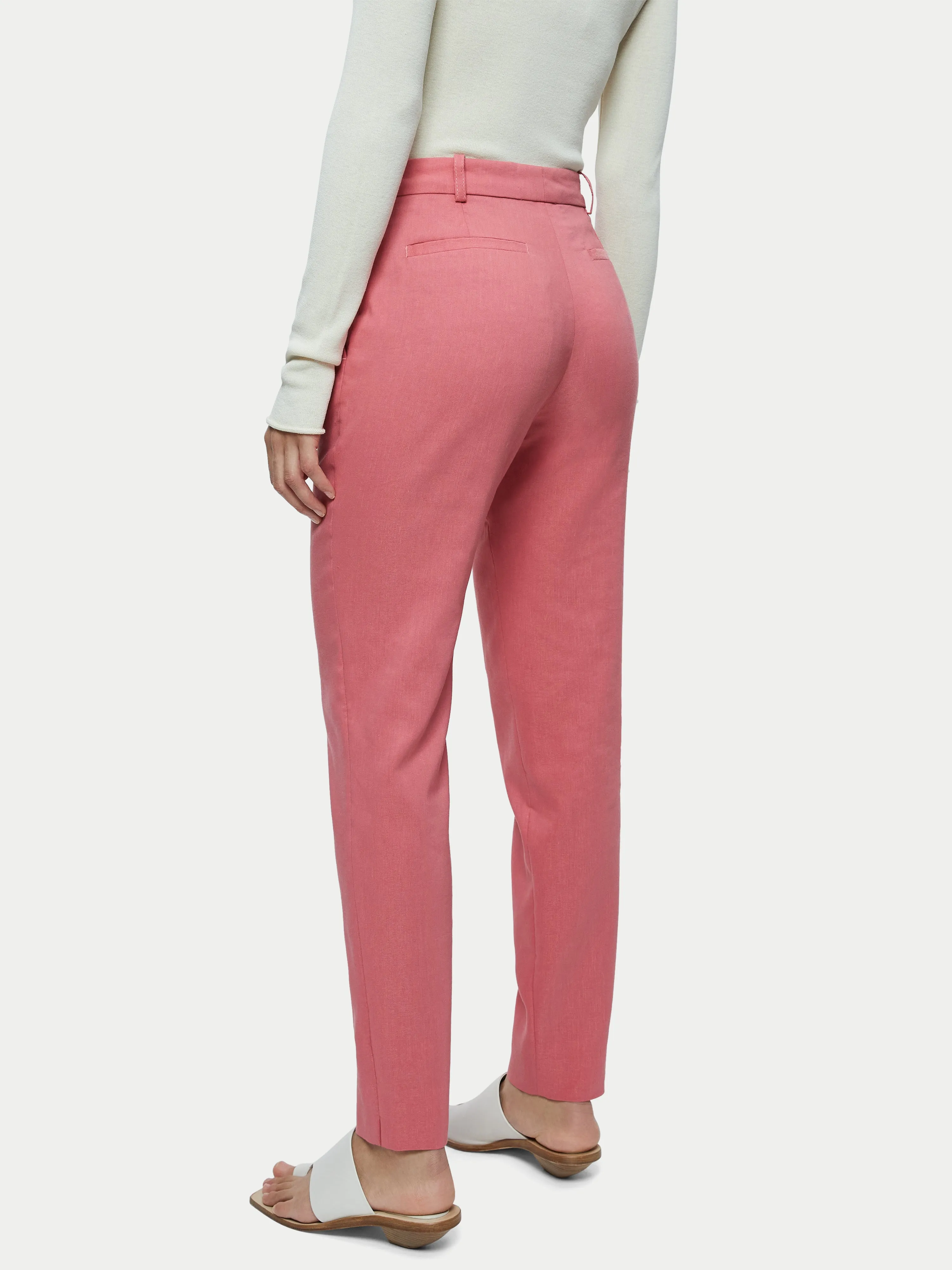 Portofino Linen Trouser | Pink sold by Jigsaw product image thumbnail 3