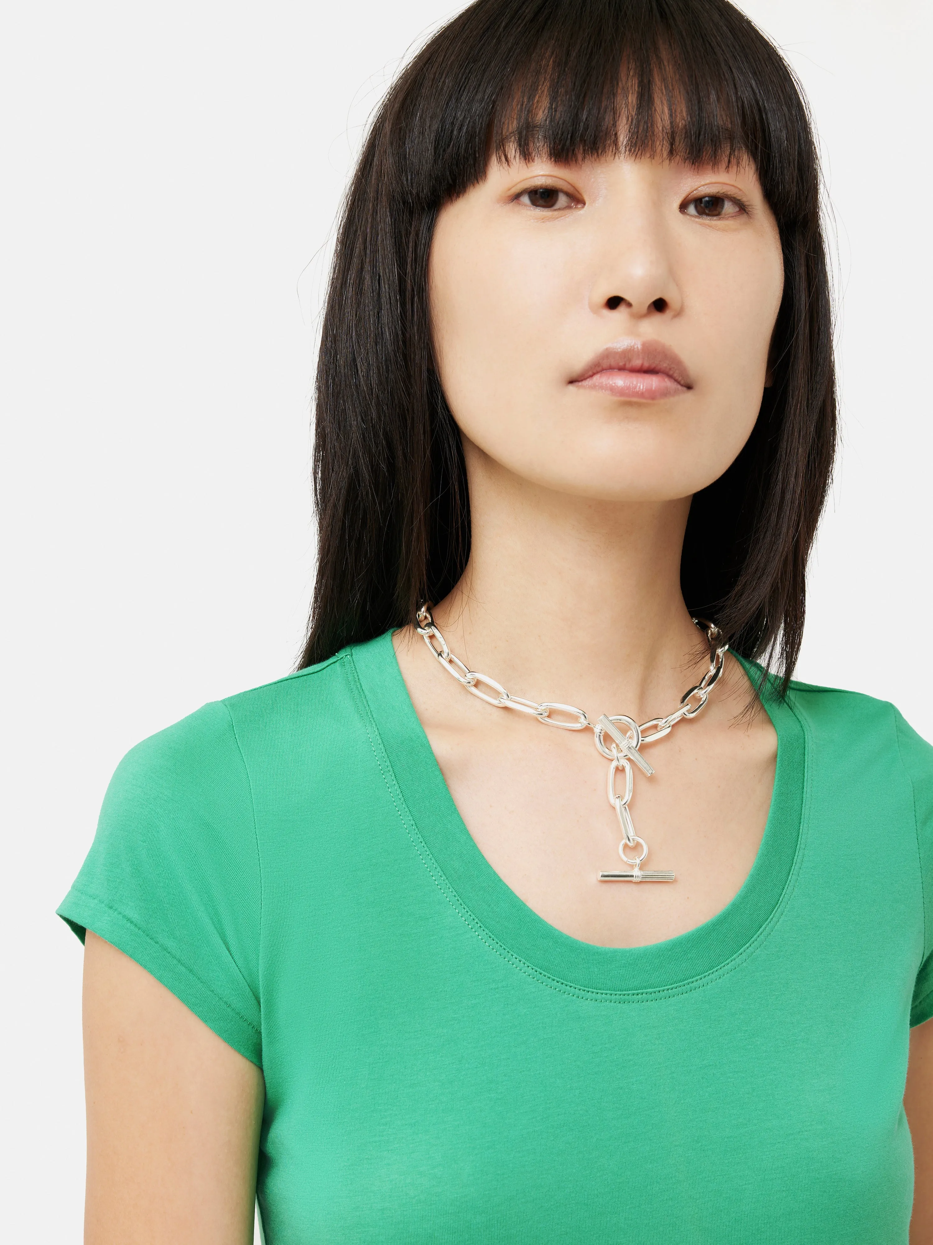 Supima Cotton Short Sleeve Tee | Modern Green sold by Jigsaw product image thumbnail 2