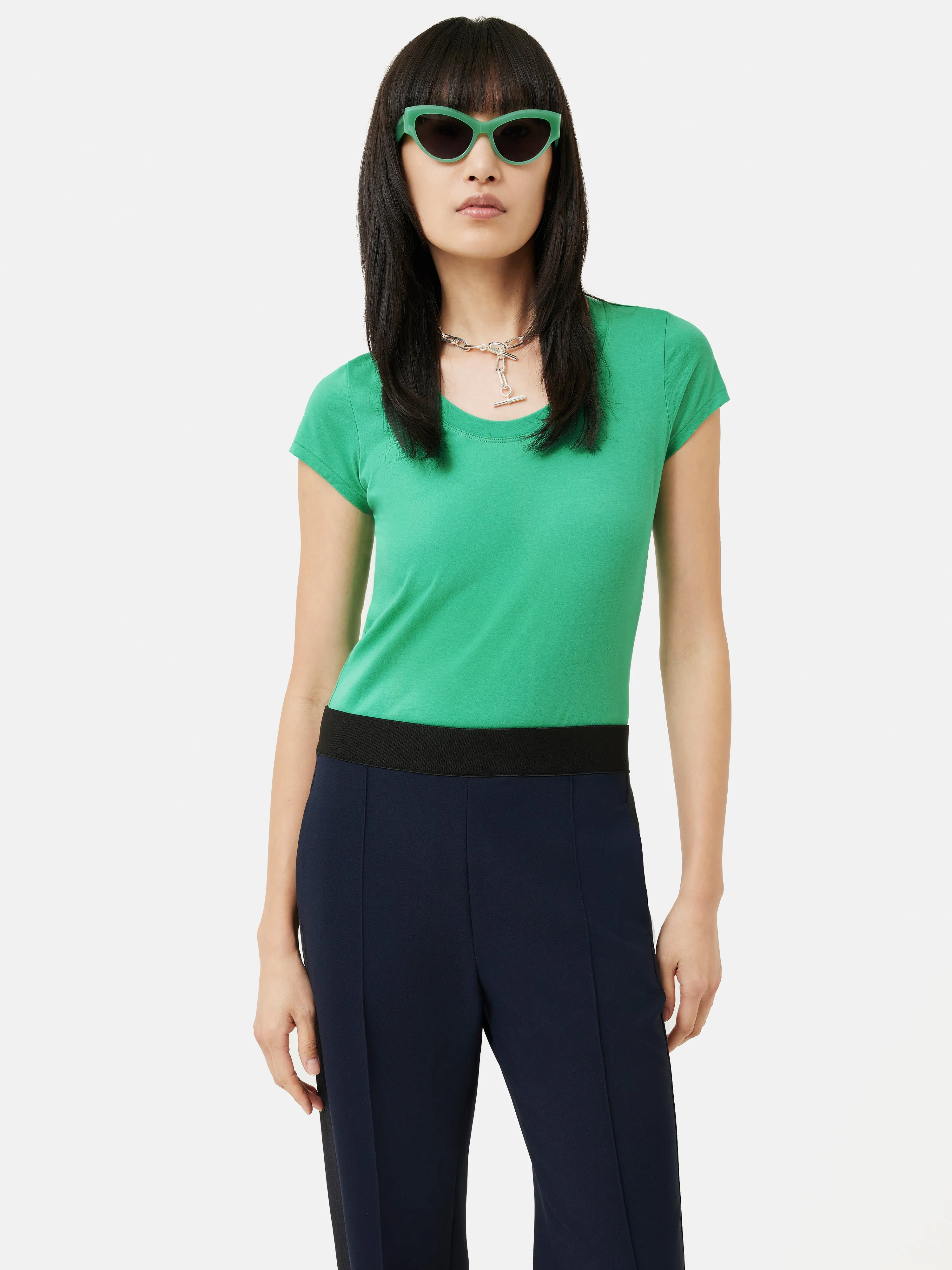 Supima Cotton Short Sleeve Tee | Modern Green sold by Jigsaw