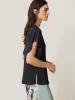 Silk Drape Sleeve Top | Navy sold by Jigsaw
