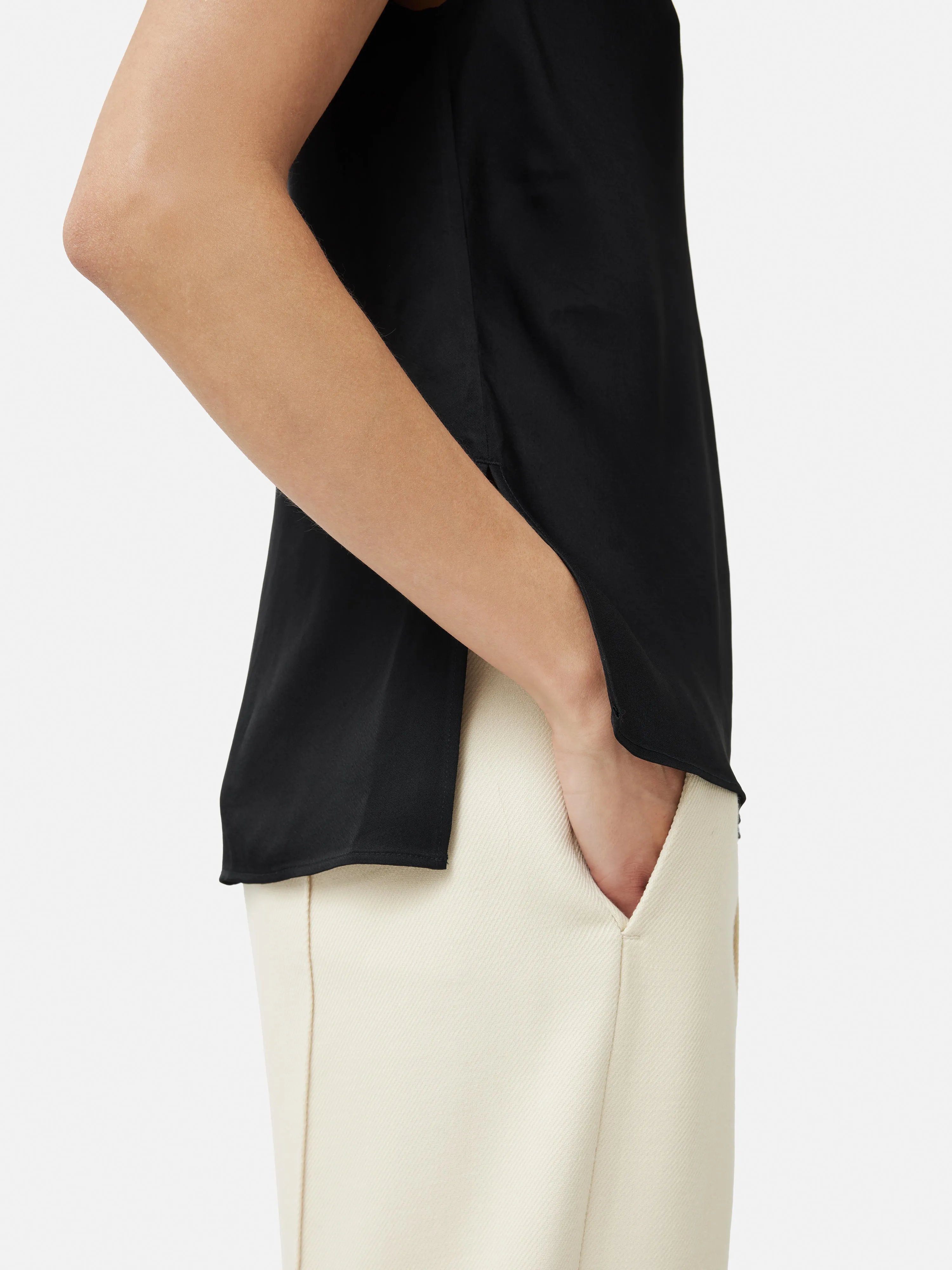 Satin Cowl Neck Top | Black sold by Jigsaw product image thumbnail 2