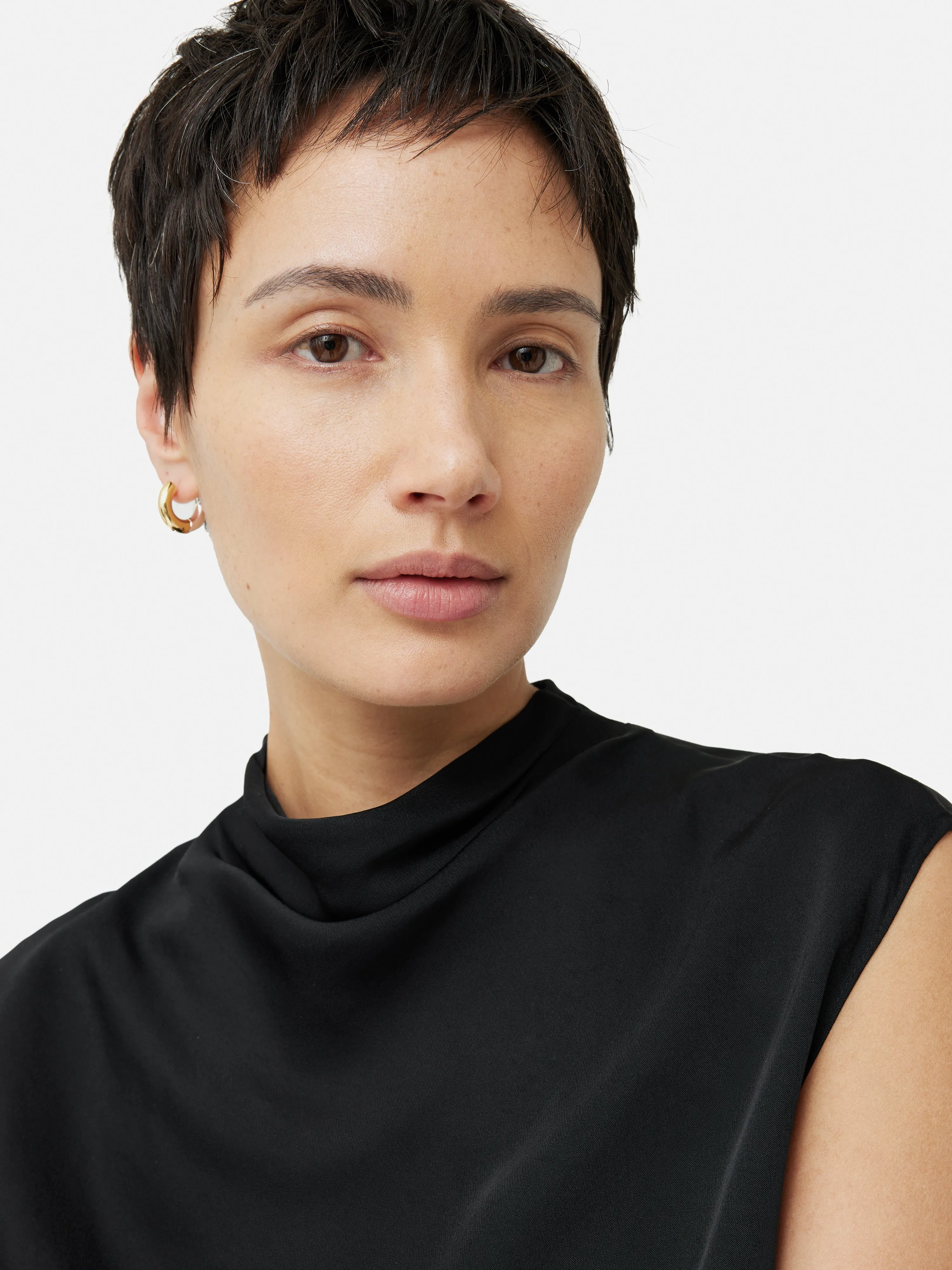 Satin Cowl Neck Top | Black sold by Jigsaw product image thumbnail 4