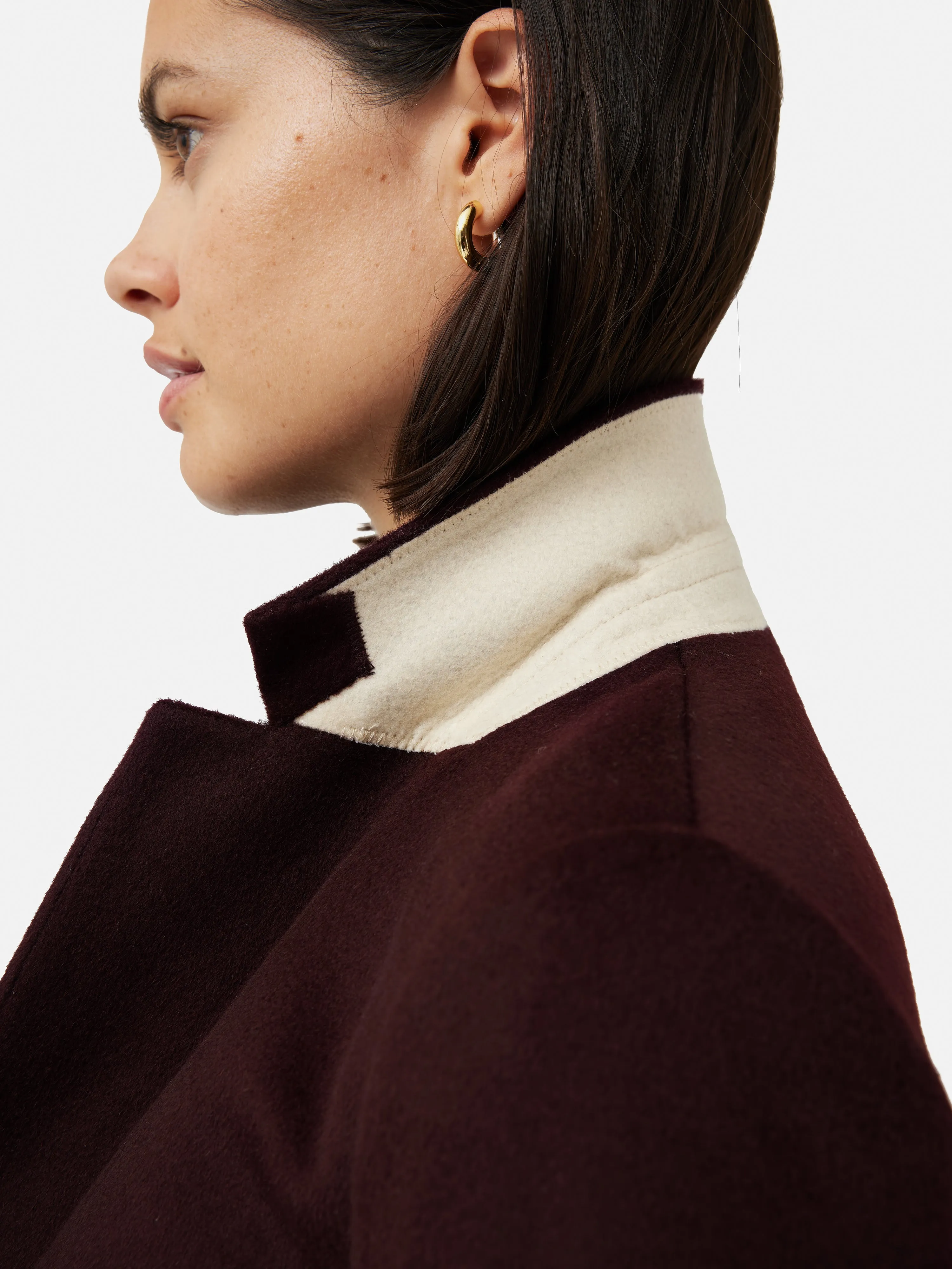 Relaxed Wool City Coat | Oxblood sold by Jigsaw product image thumbnail 5