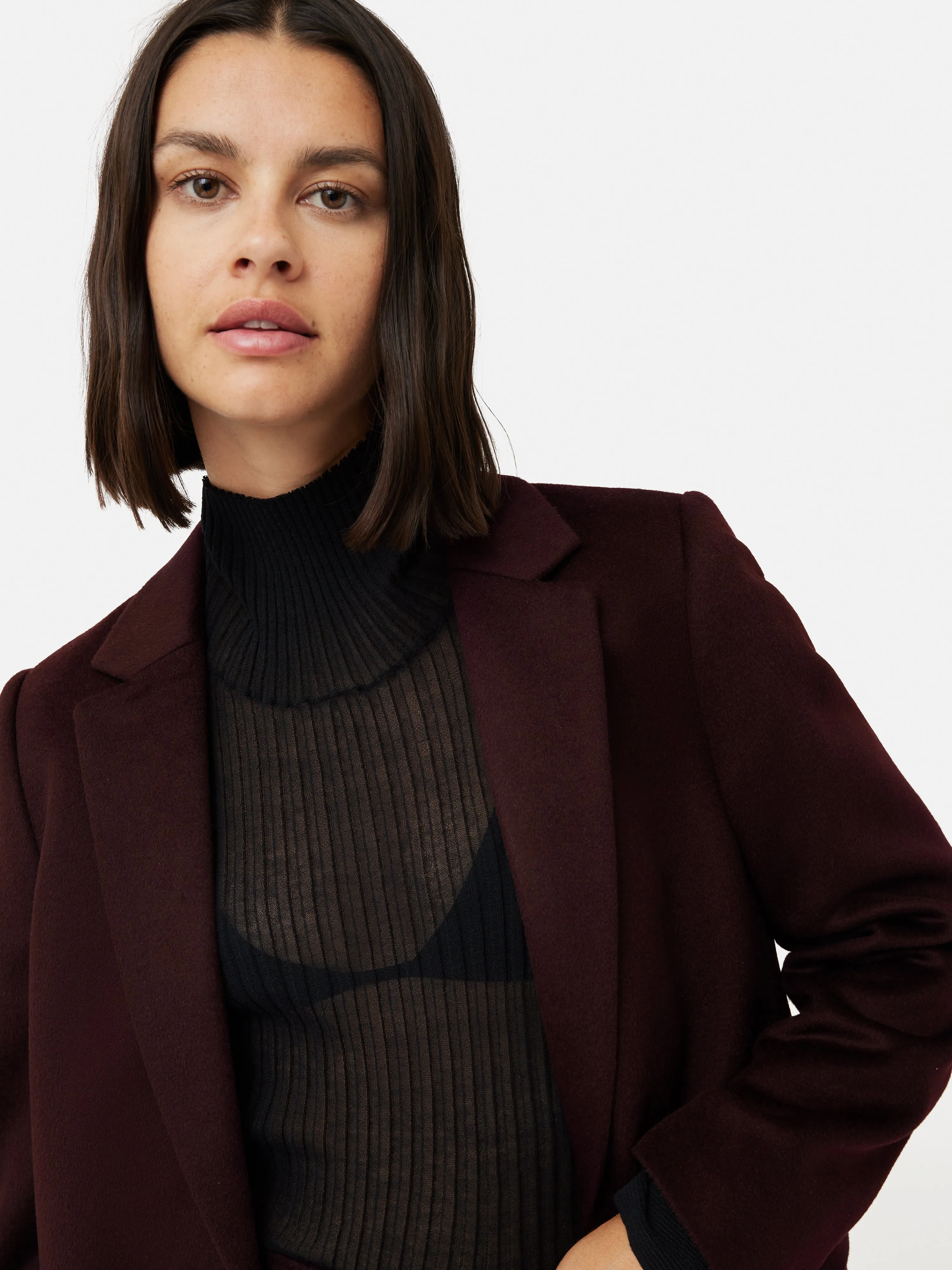 Relaxed Wool City Coat | Oxblood sold by Jigsaw product image thumbnail 2