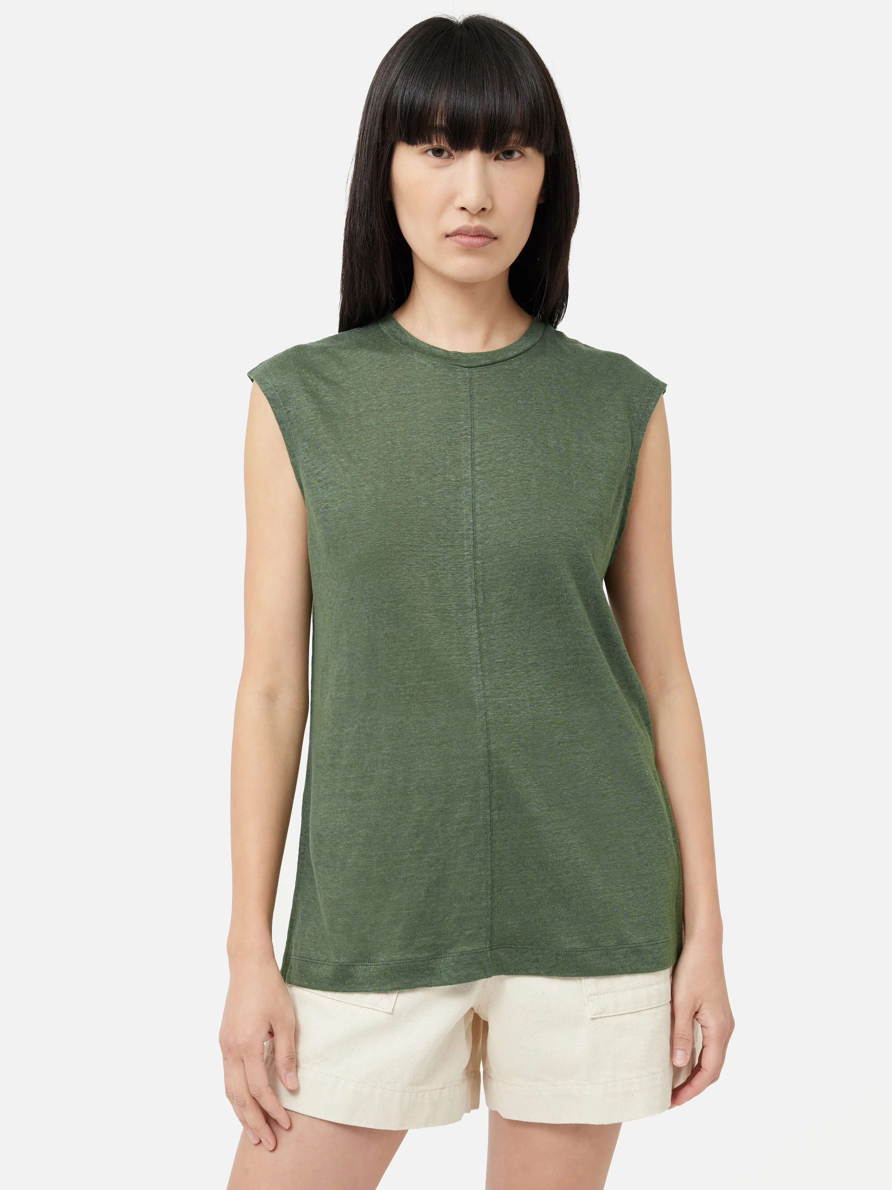 Linen Tunic Tee | Green sold by Jigsaw product image thumbnail 4