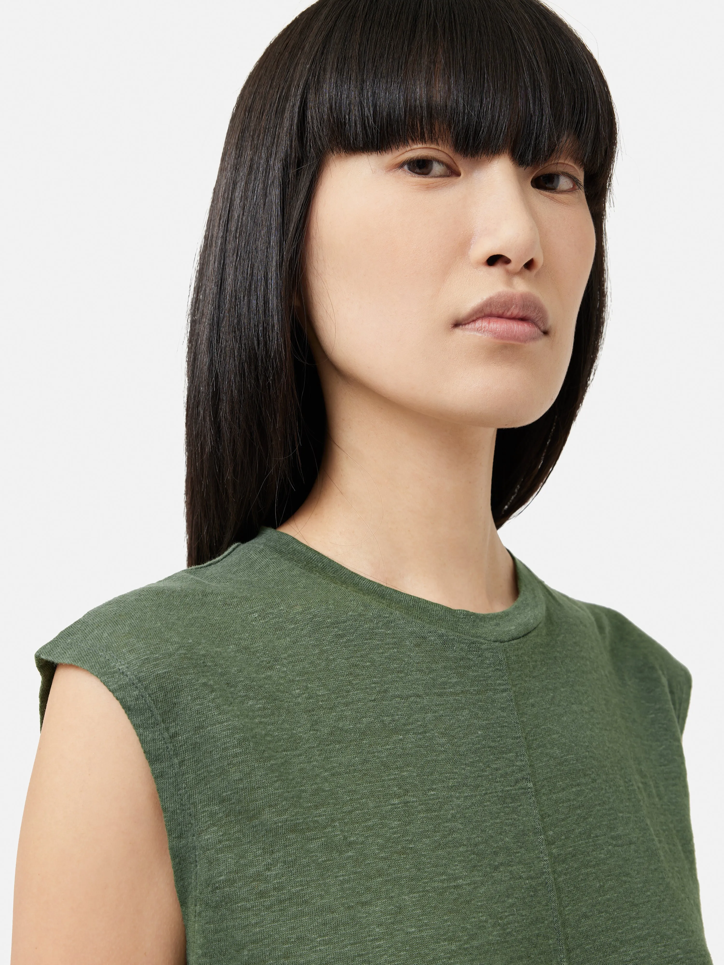 Linen Tunic Tee | Green sold by Jigsaw product image thumbnail 2