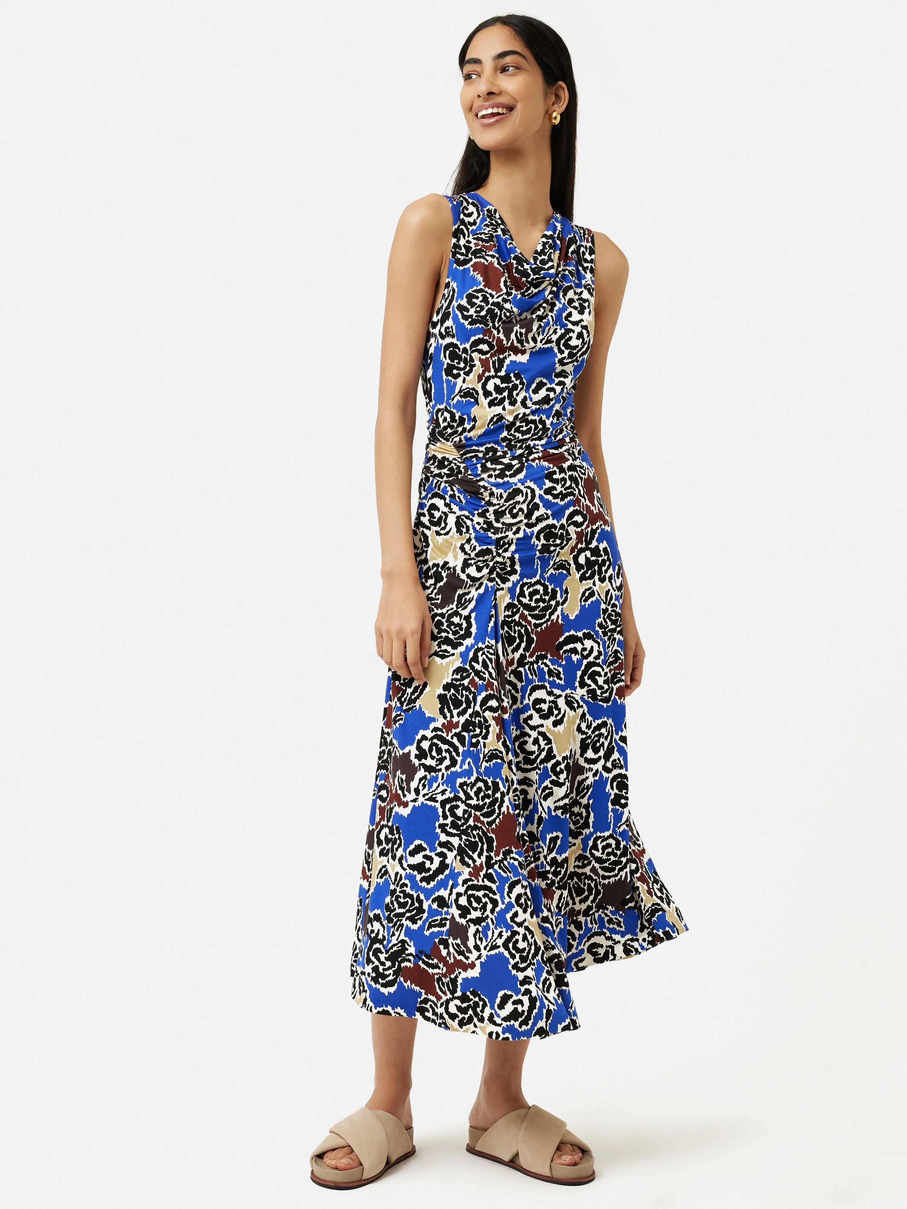 Brushed Rose Jersey Dress | Blue sold by Jigsaw