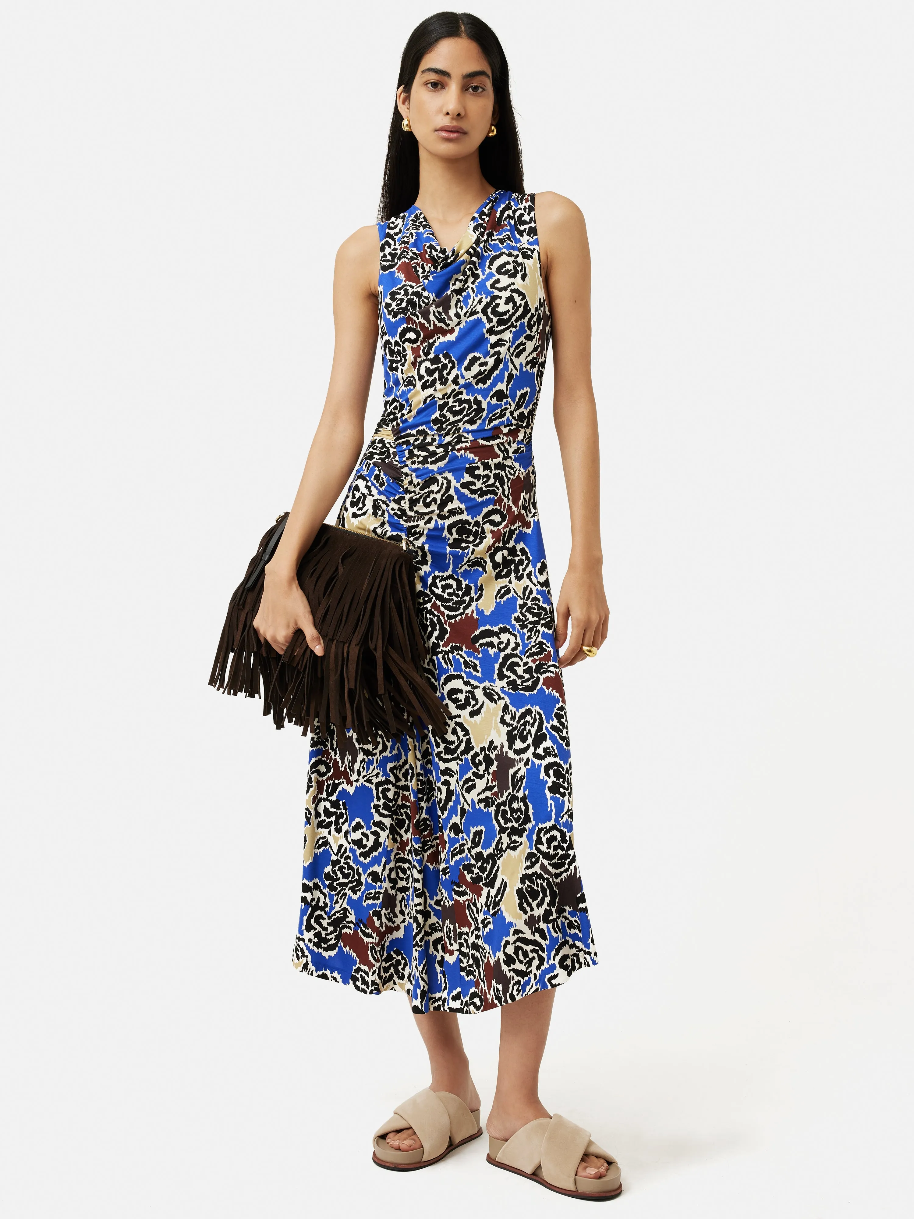 Brushed Rose Jersey Dress | Blue sold by Jigsaw product image thumbnail 3