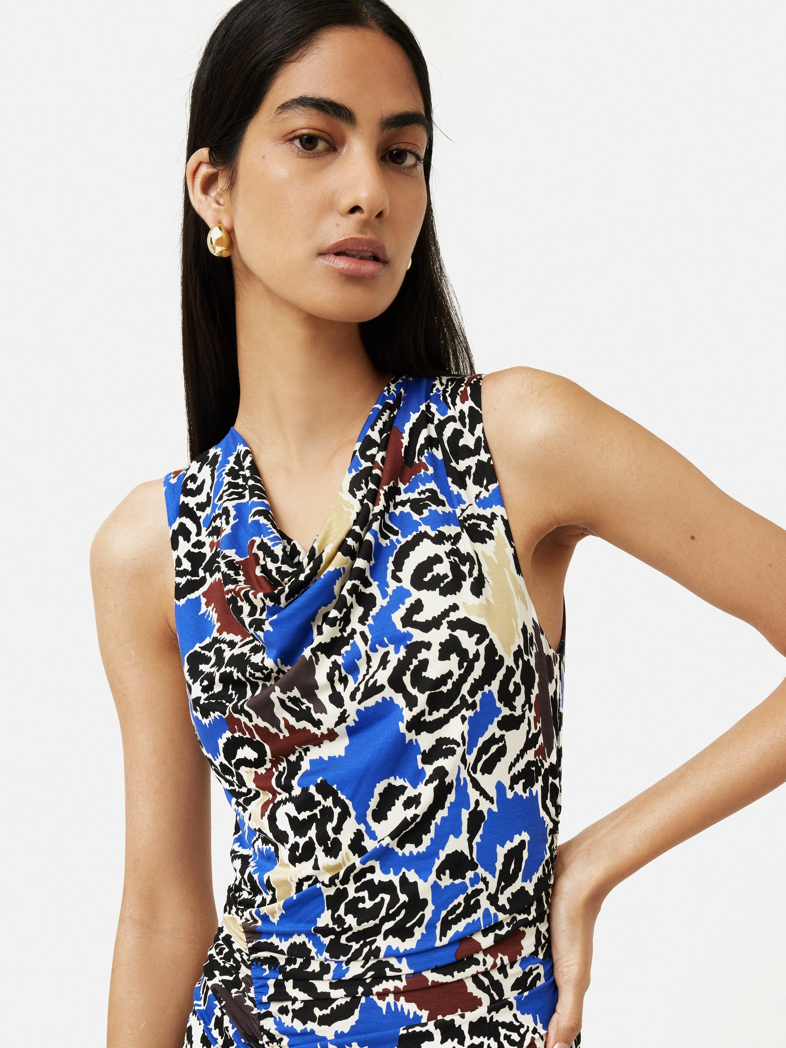 Brushed Rose Jersey Dress | Blue sold by Jigsaw product image thumbnail 2