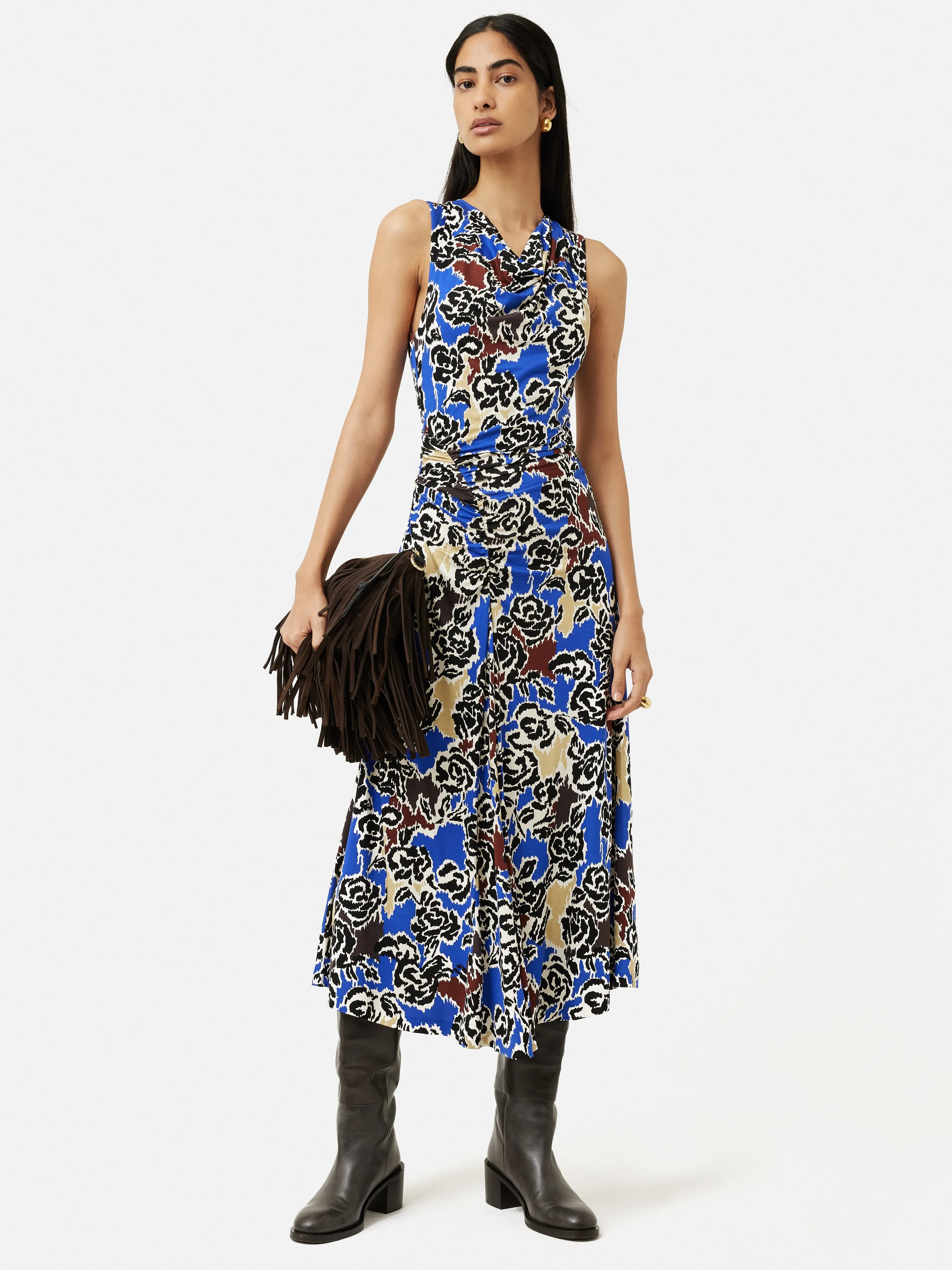 Brushed Rose Jersey Dress | Blue sold by Jigsaw product image thumbnail 5