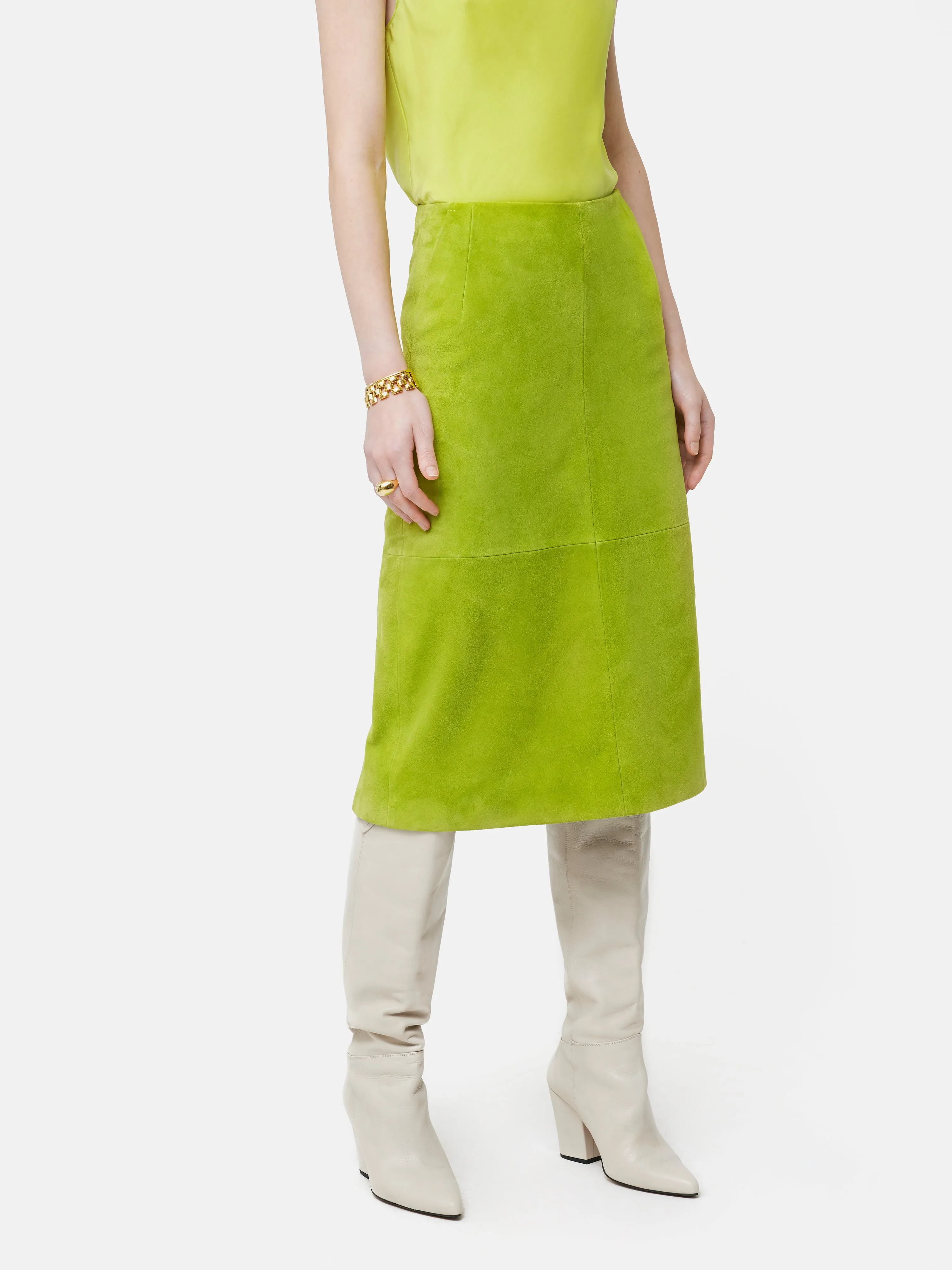 Suede Midi Skirt | Green sold by Jigsaw product image thumbnail 2