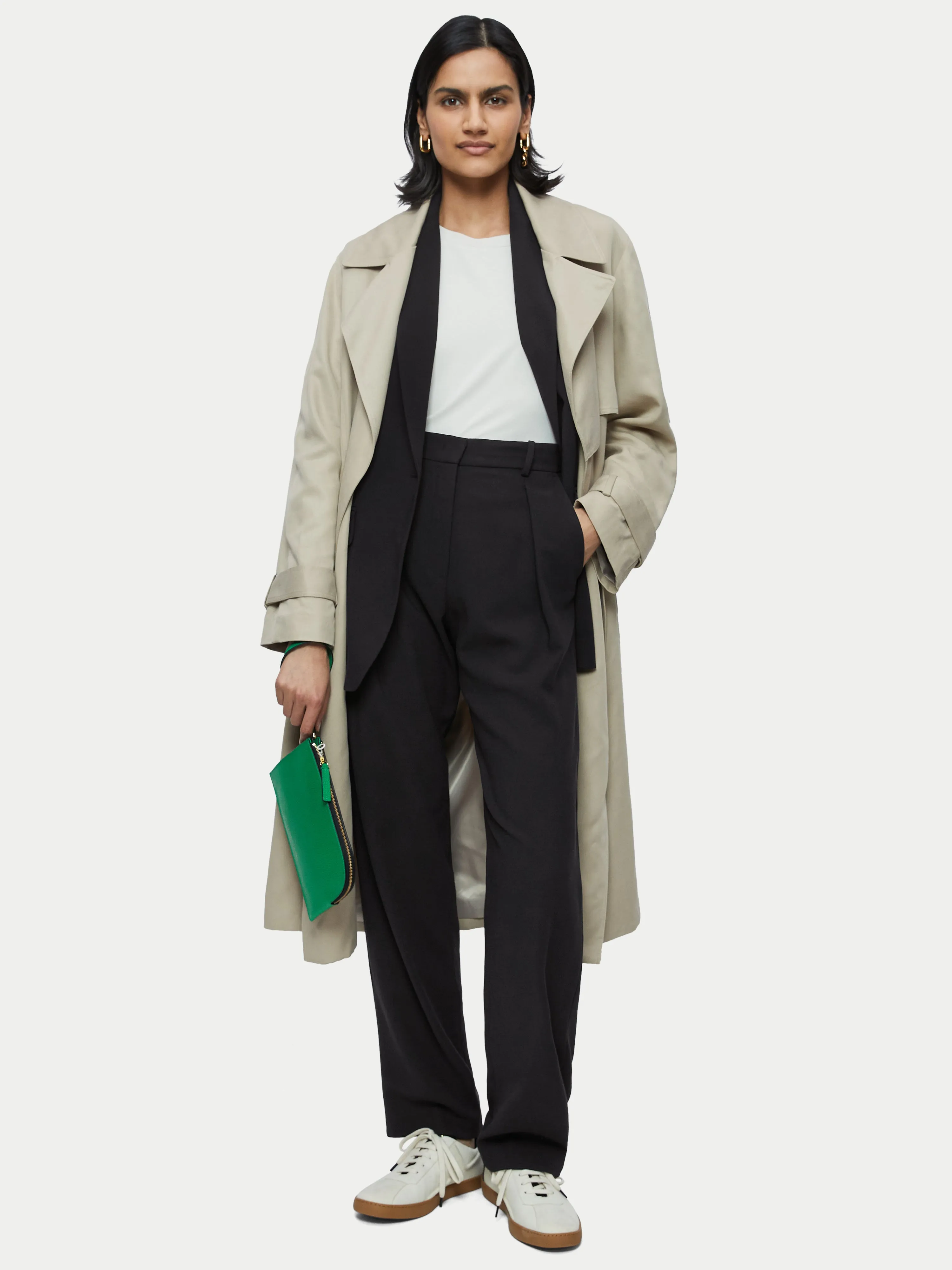 Fluid Twill Logan Trouser | Black sold by Jigsaw product image thumbnail 5