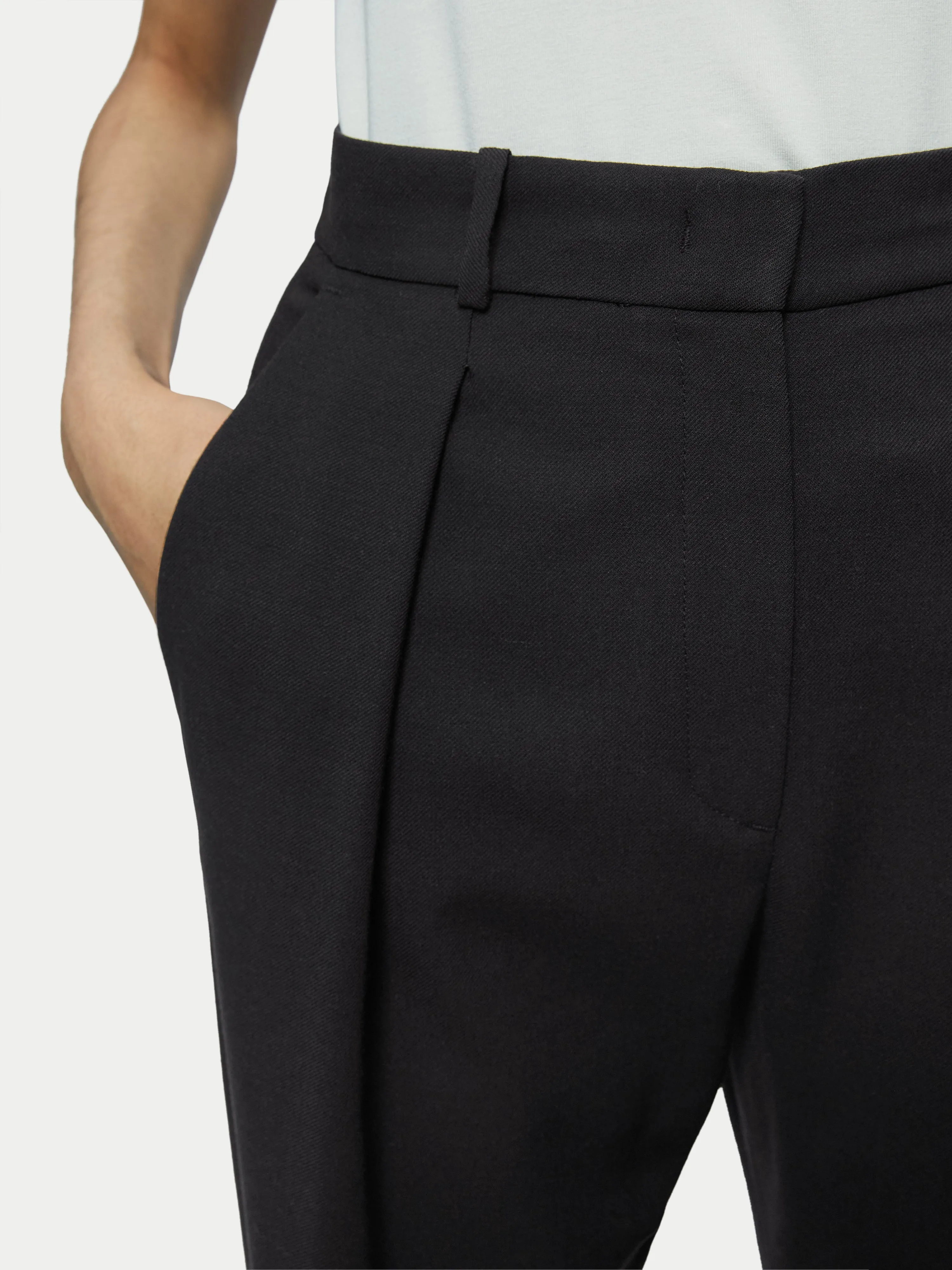 Fluid Twill Logan Trouser | Black sold by Jigsaw product image thumbnail 2