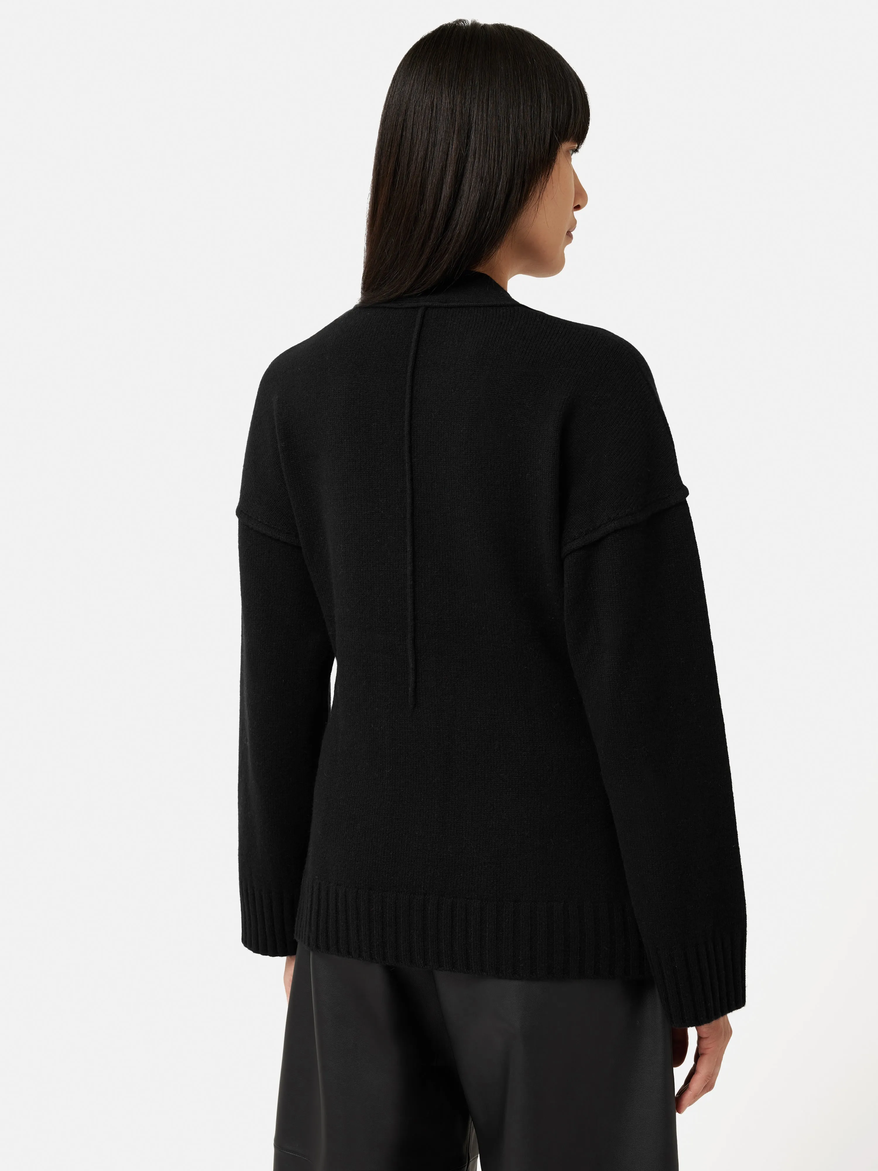 Metallic Button Cardigan | Black sold by Jigsaw product image thumbnail 4