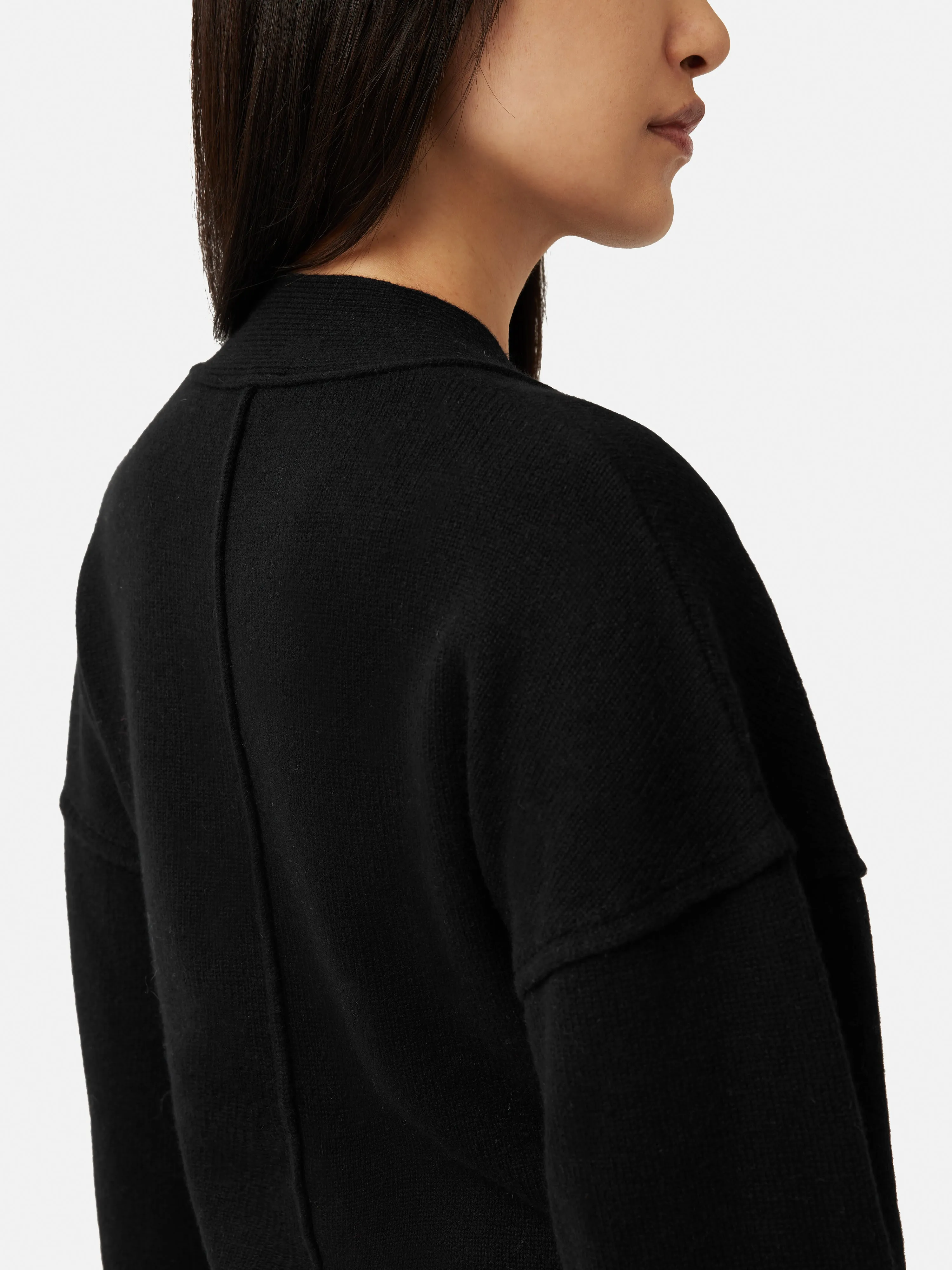 Metallic Button Cardigan | Black sold by Jigsaw product image thumbnail 3