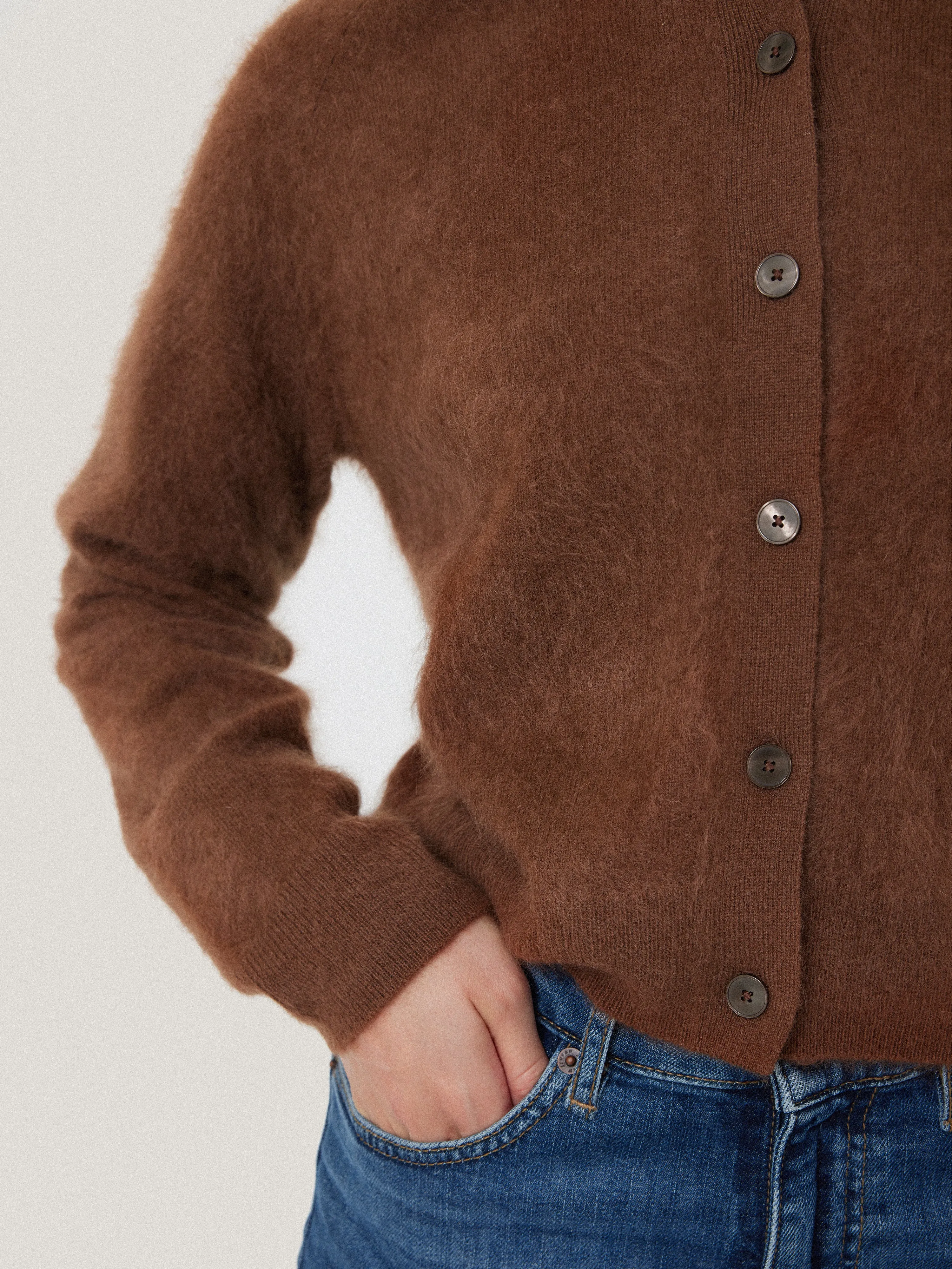 Halo Cashmere Cardigan | Ginger sold by Jigsaw product image thumbnail 4