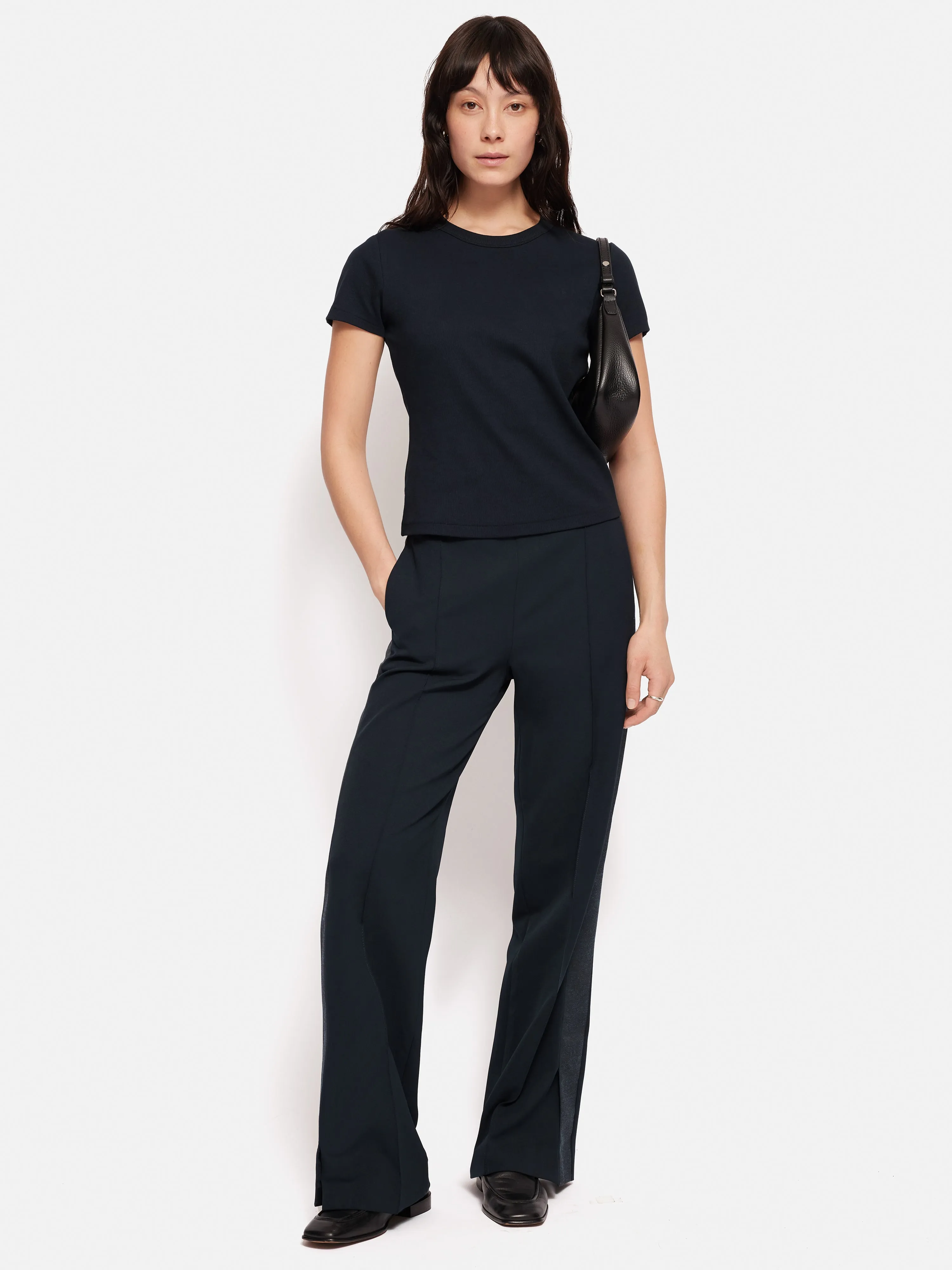 Fine Cotton Tee | Navy sold by Jigsaw product image thumbnail 3