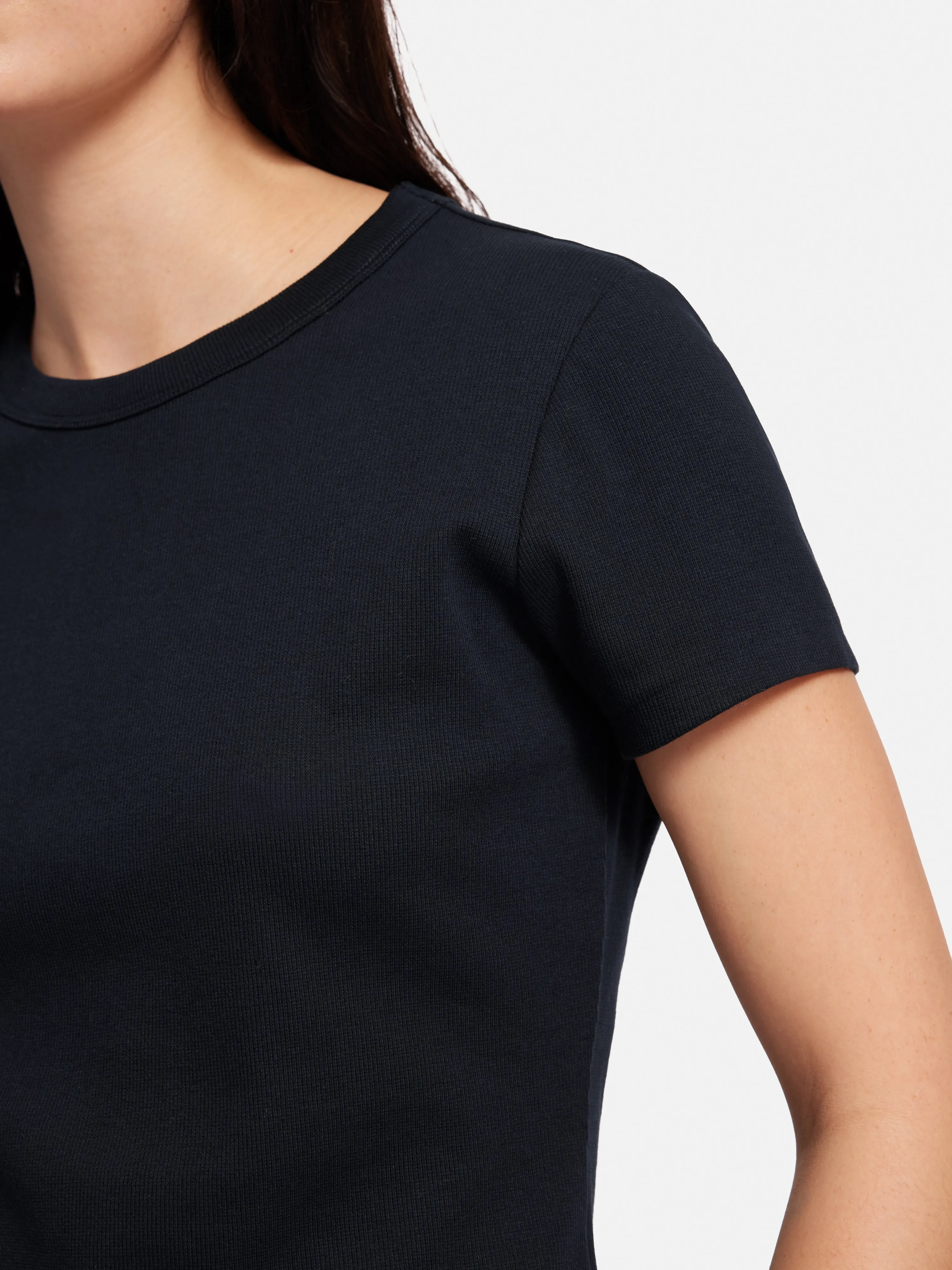 Fine Cotton Tee | Navy sold by Jigsaw product image thumbnail 4