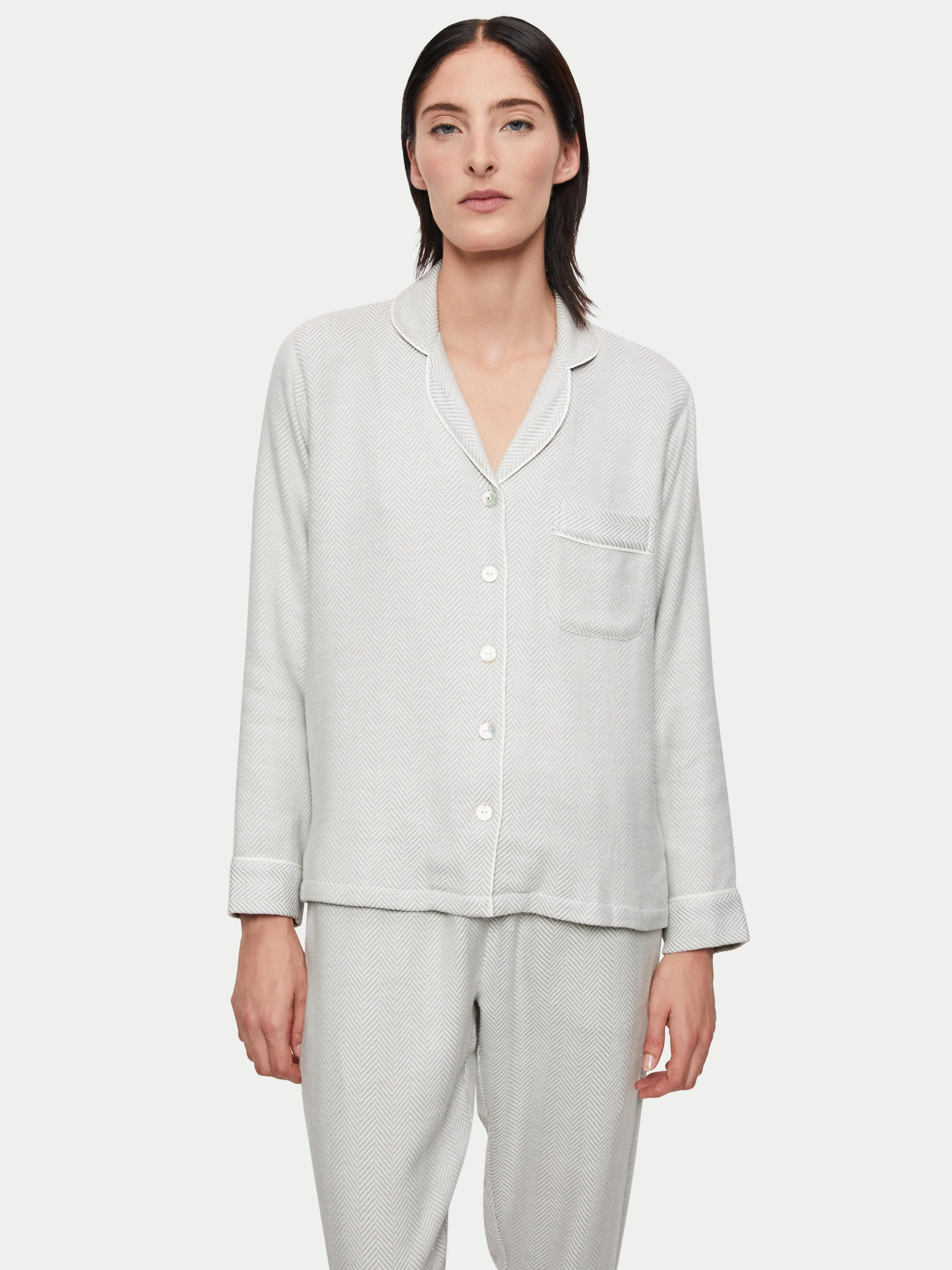 Herringbone Pyjamas | Grey sold by Jigsaw product image thumbnail 3