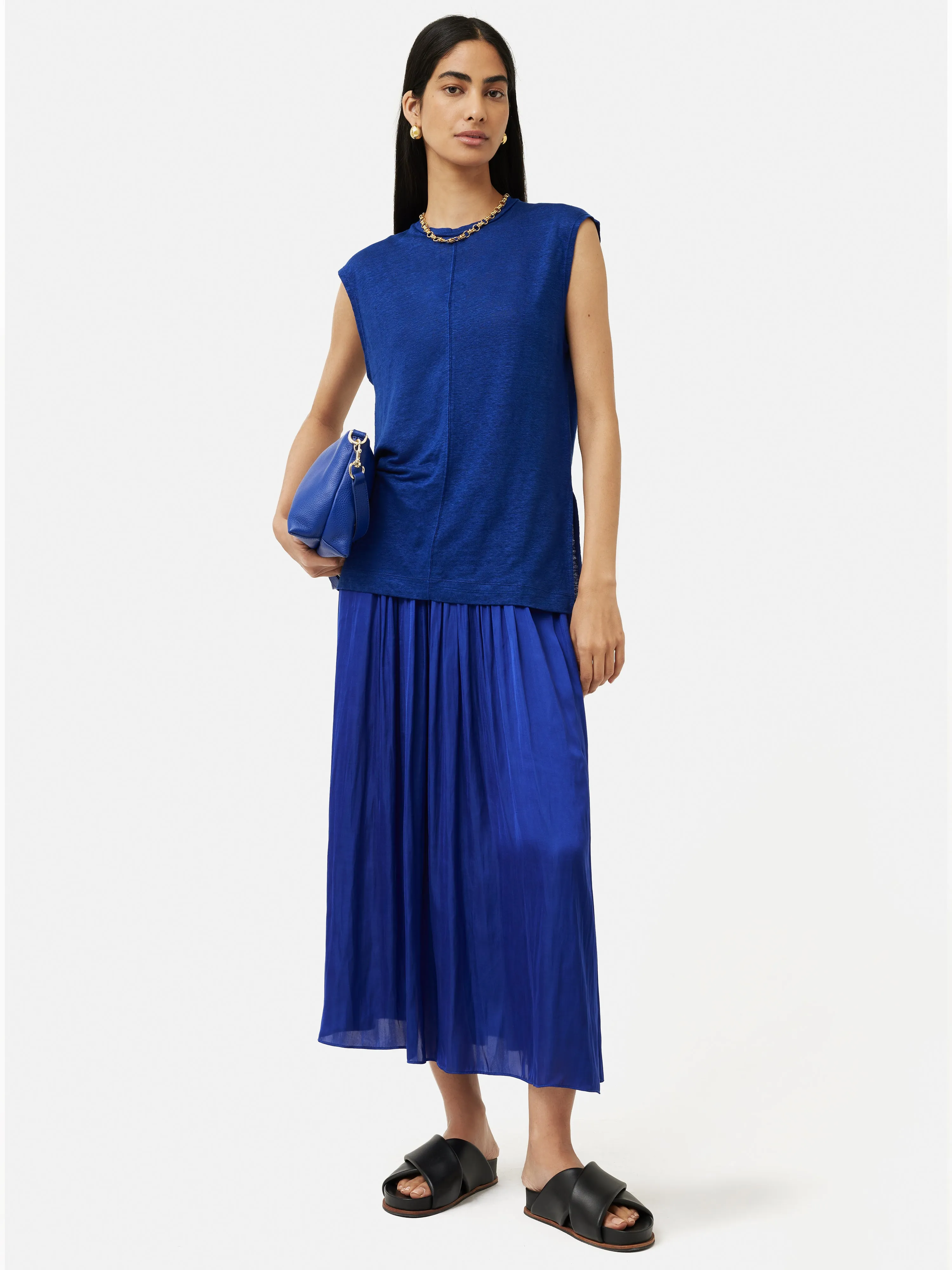 Linen Tunic Tee | Blue sold by Jigsaw product image thumbnail 5