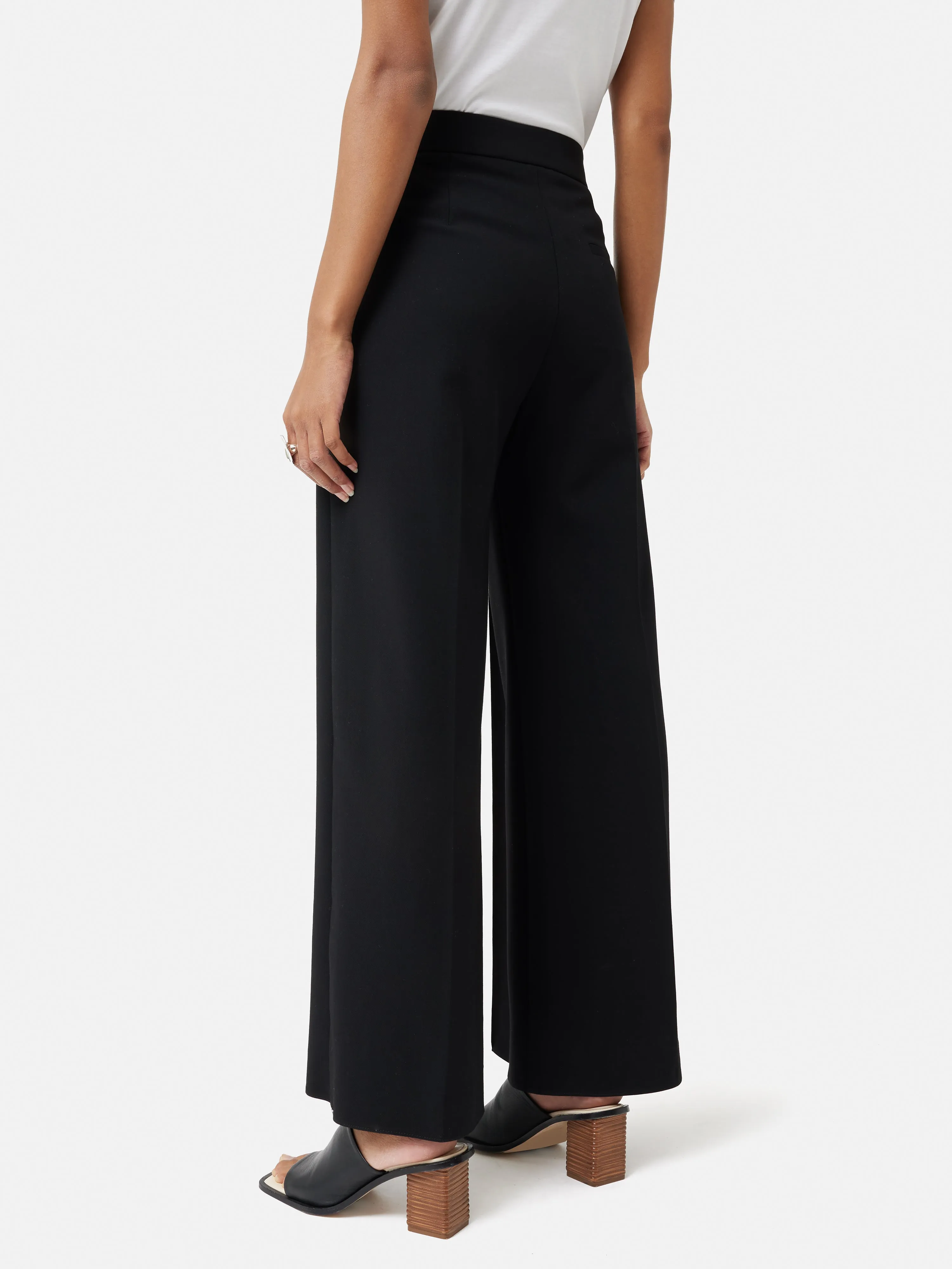 Italian Modern Crepe Sailor Trouser | Black sold by Jigsaw product image thumbnail 4