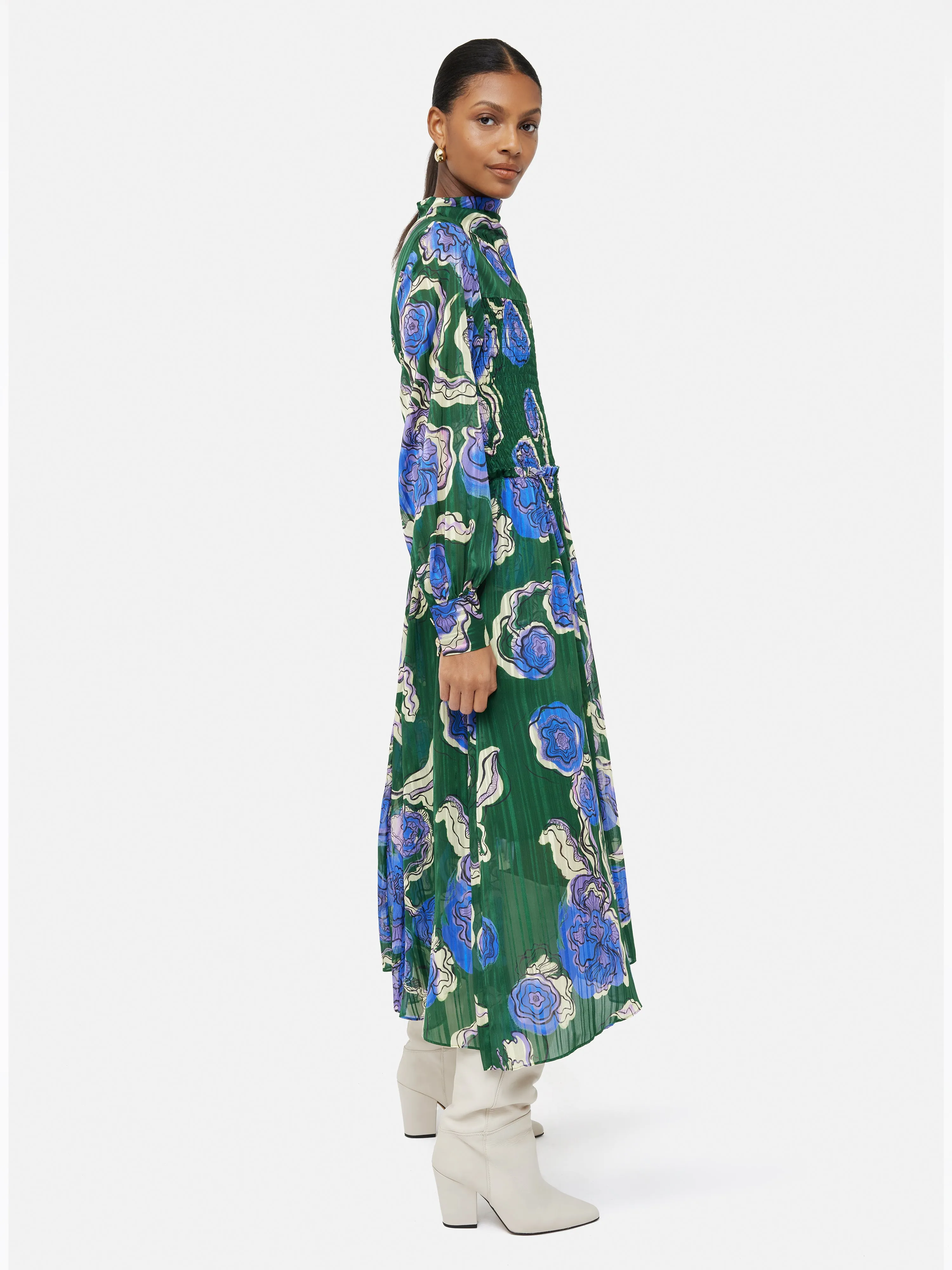 Sharan Ranshi Maxi Dress | Green sold by Jigsaw product image thumbnail 4