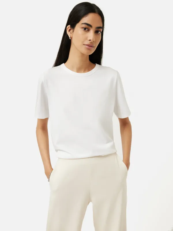Heavy Cotton T-shirt | White sold by Jigsaw