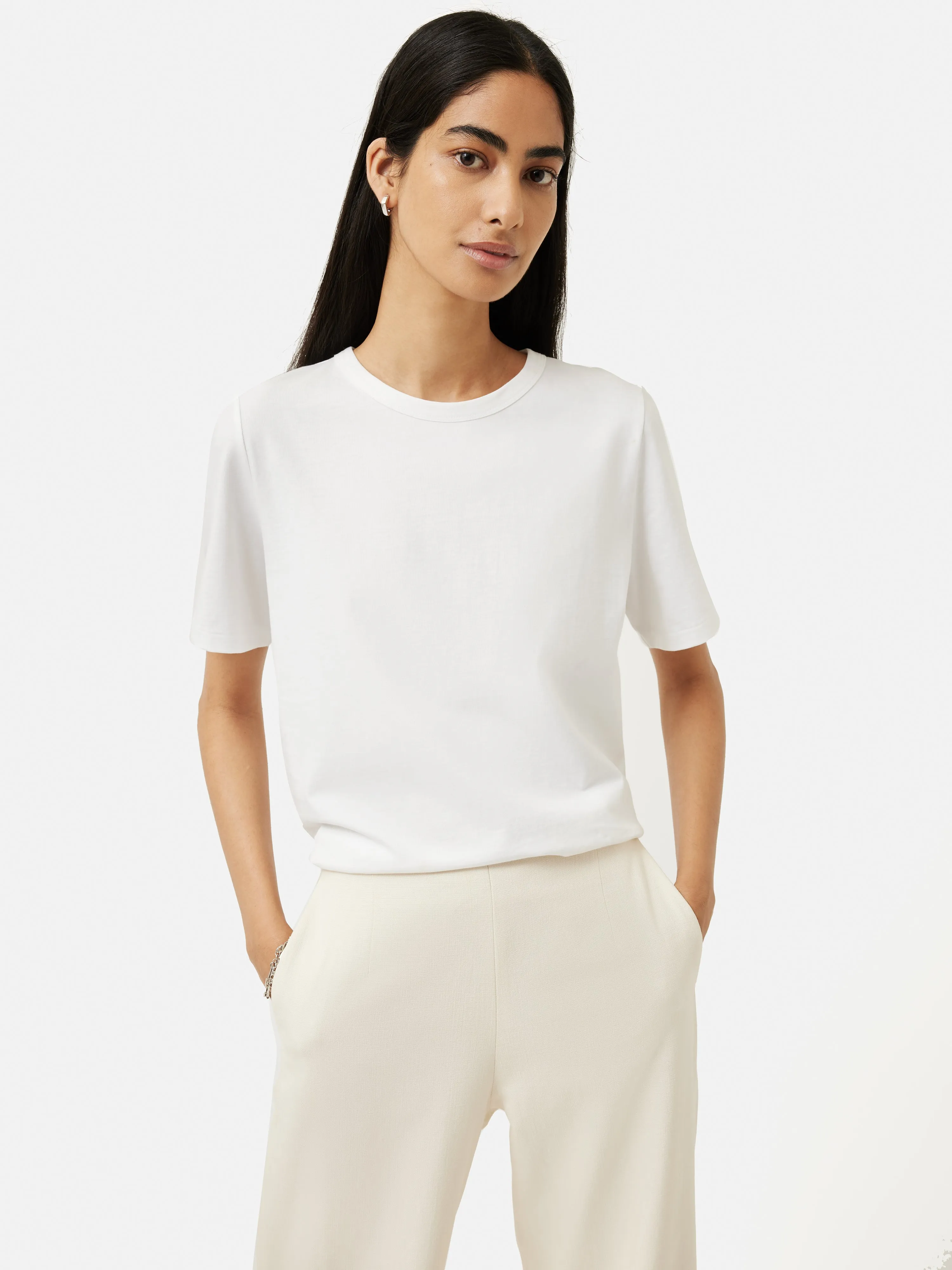 Heavy Cotton T-shirt | White sold by Jigsaw