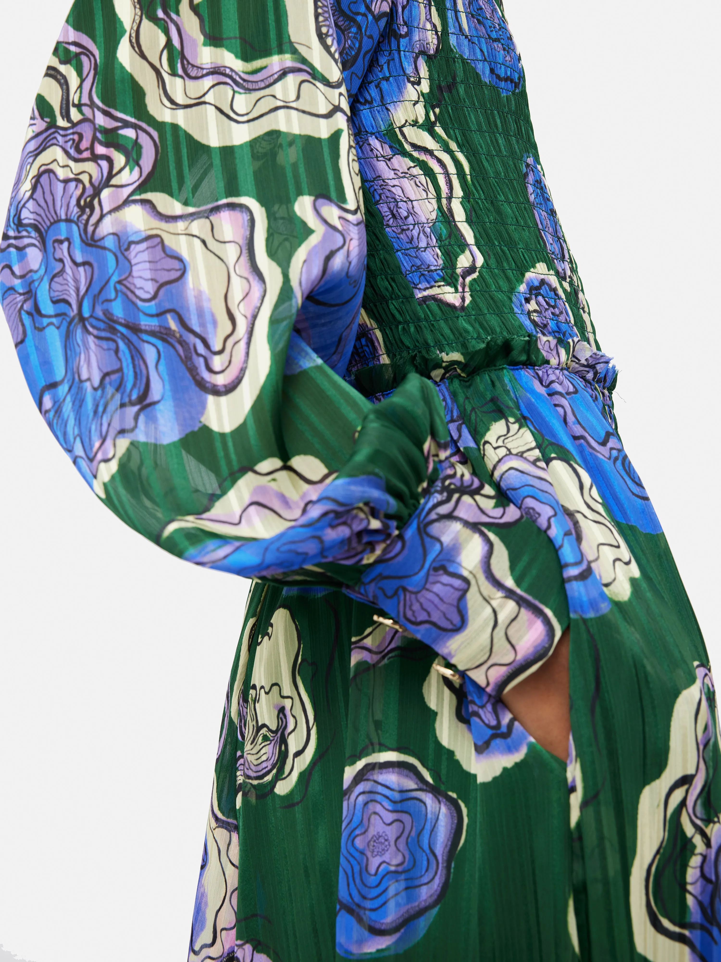 Sharan Ranshi Maxi Dress | Green sold by Jigsaw product image thumbnail 3