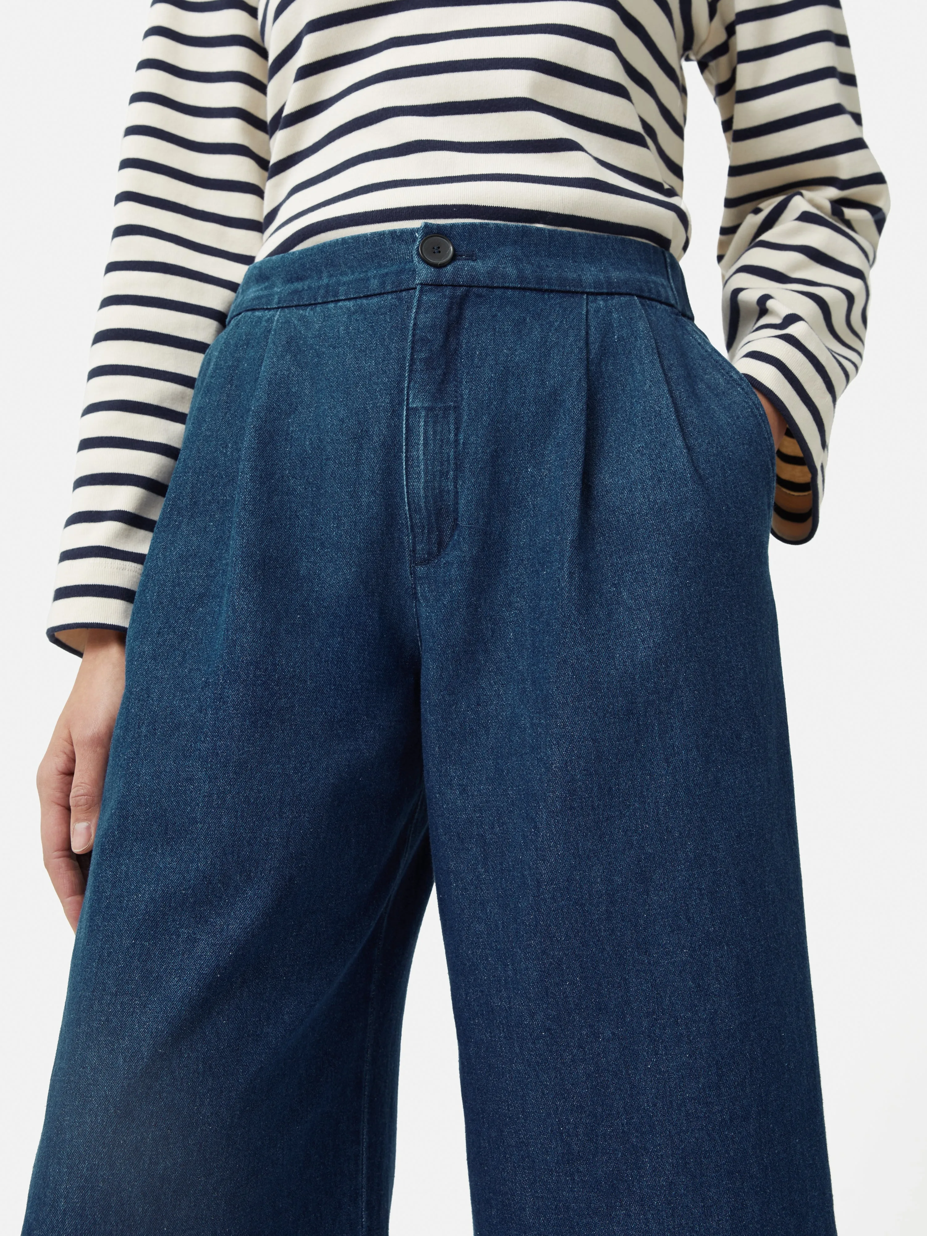 Denim Relaxed Trouser | Indigo sold by Jigsaw product image thumbnail 2