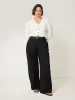 Kemp Wide Leg Japanese Wool Trouser | Black sold by Jigsaw