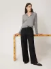 Kemp Wide Leg Japanese Wool Trouser | Black sold by Jigsaw