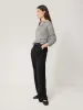 Kemp Wide Leg Japanese Wool Trouser | Black sold by Jigsaw