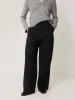 Kemp Wide Leg Japanese Wool Trouser | Black sold by Jigsaw