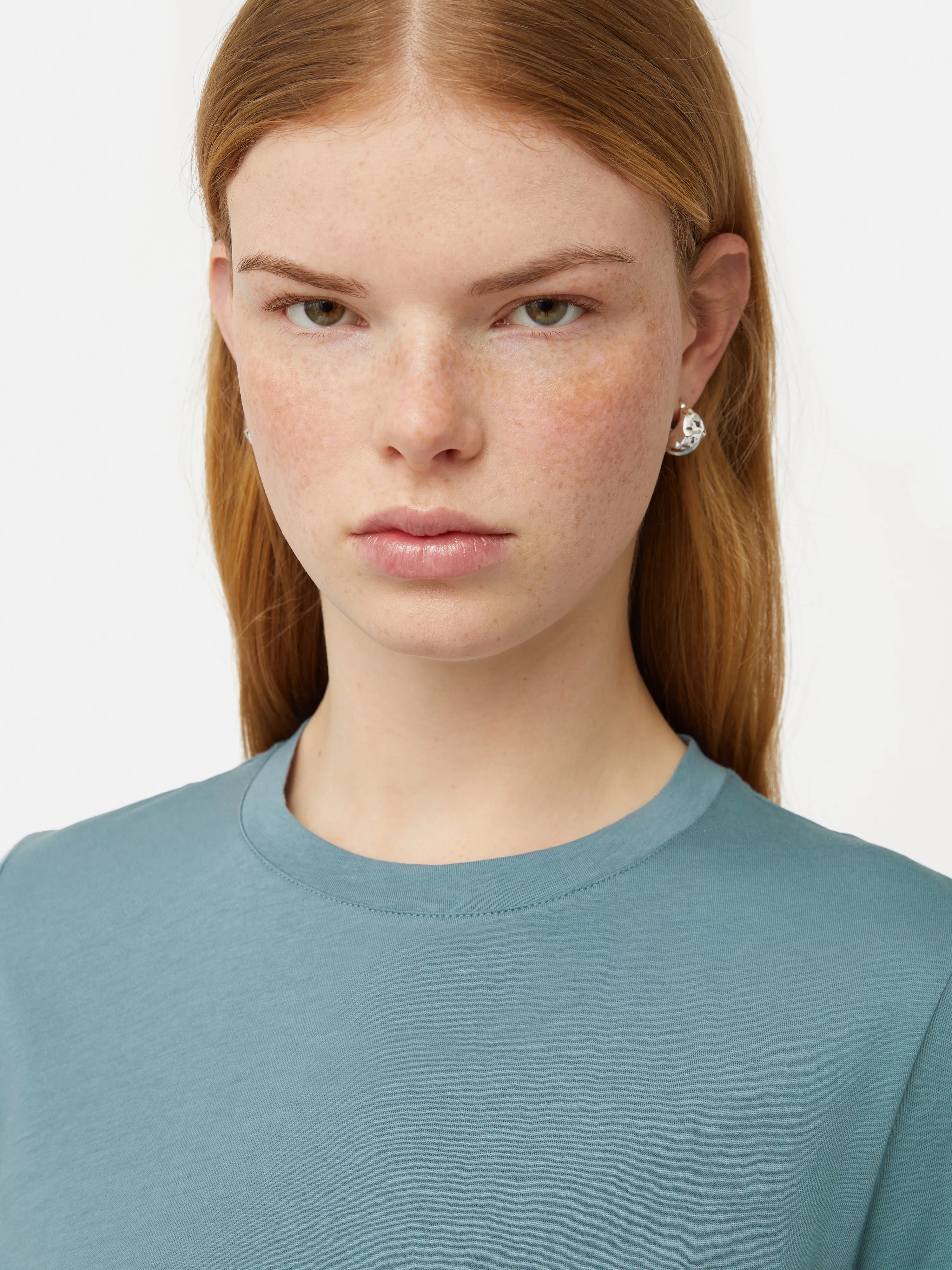 Supima Cotton Crew Neck Tee | Blue sold by Jigsaw product image thumbnail 2