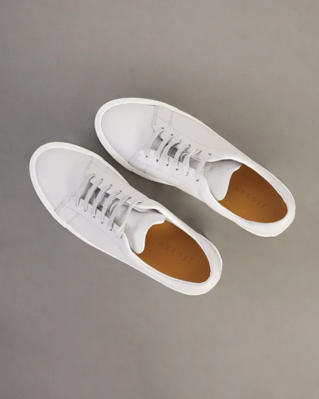 Myla Tumbled Leather Trainer | Grey sold by Jigsaw