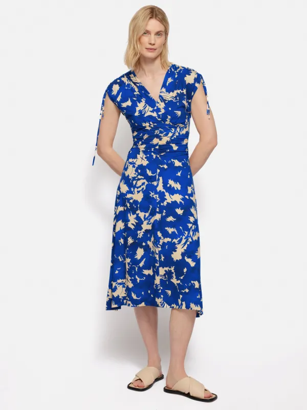 Silhouette Peony Jersey Dress | Blue sold by Jigsaw