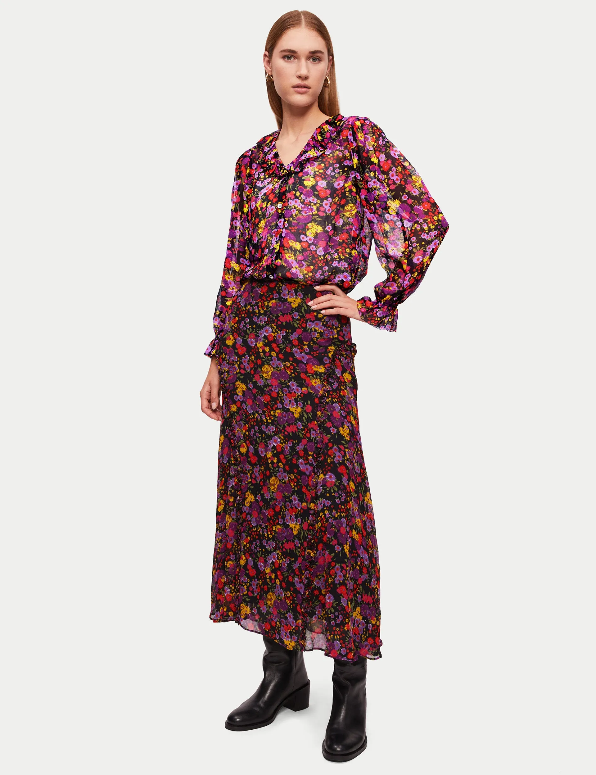 Wild Meadow Crinkle Top | Purple sold by Jigsaw product image thumbnail 5