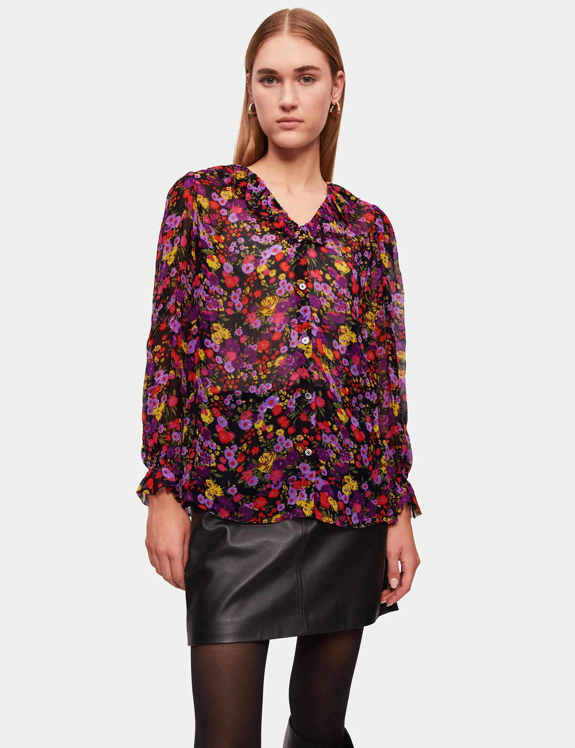 Wild Meadow Crinkle Top | Purple sold by Jigsaw product image thumbnail 4