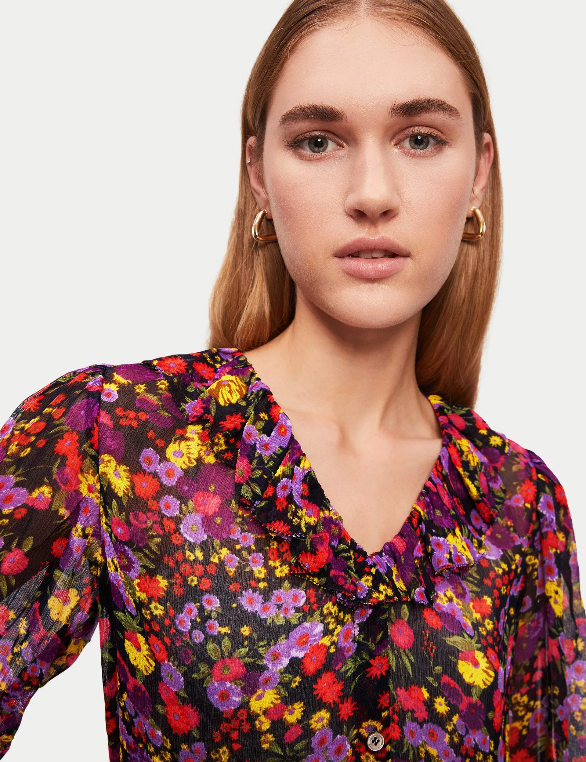 Wild Meadow Crinkle Top | Purple sold by Jigsaw product image thumbnail 2