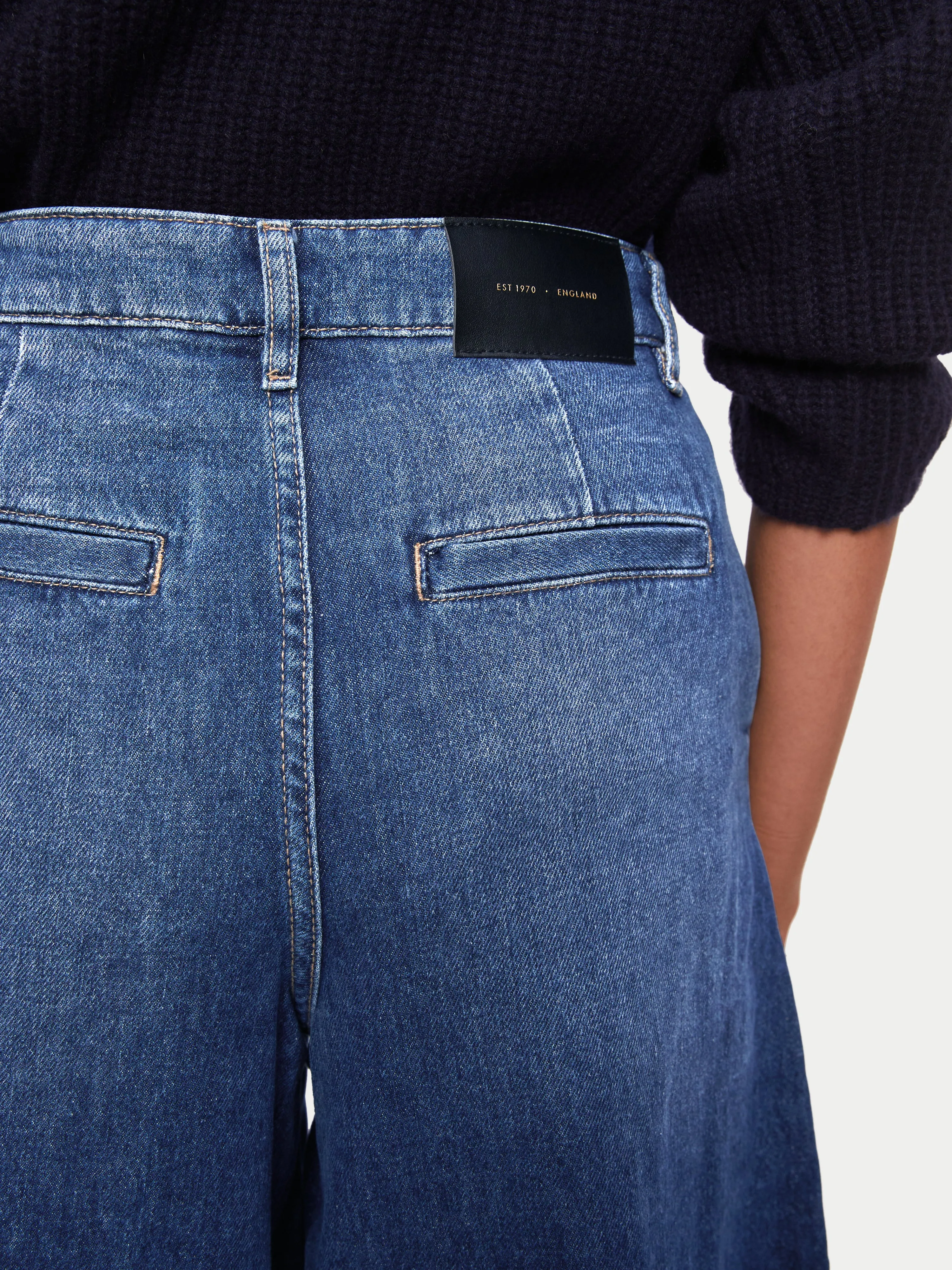Denim Culotte | Vintage Mid Blue sold by Jigsaw product image thumbnail 5